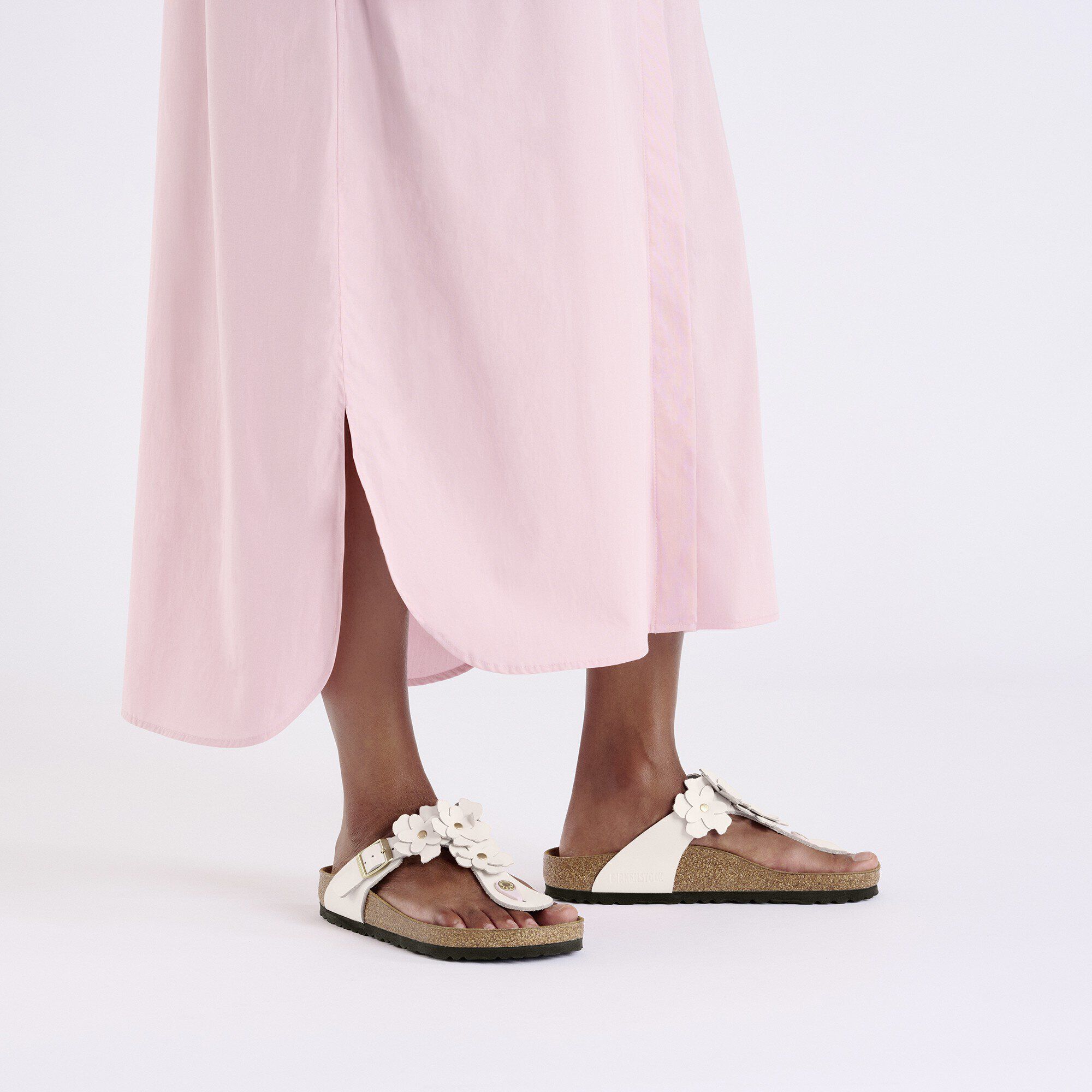 Gizeh Flower Leather Light Rose | BIRKENSTOCK