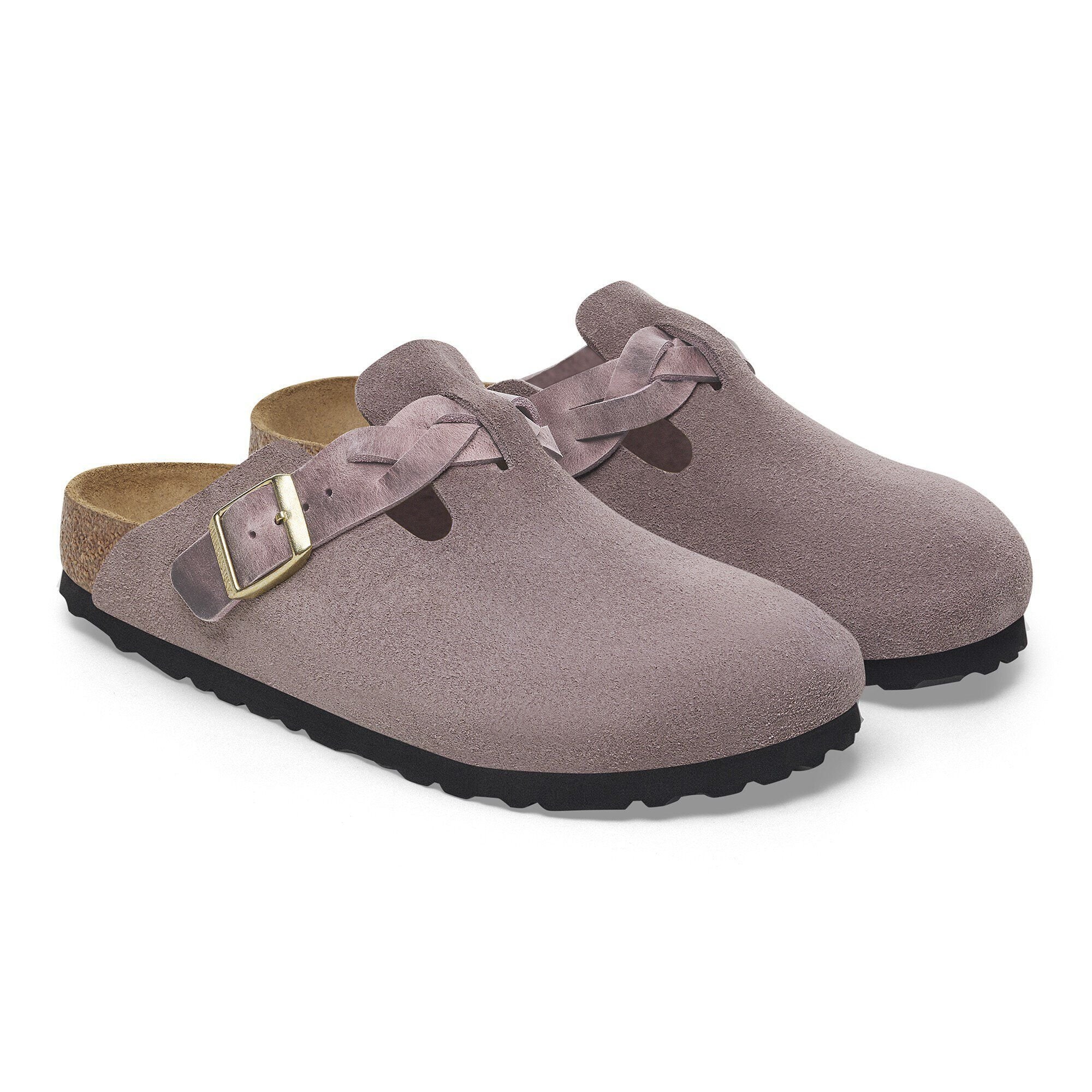 Boston Braided Suede Leather Faded Purple | BIRKENSTOCK