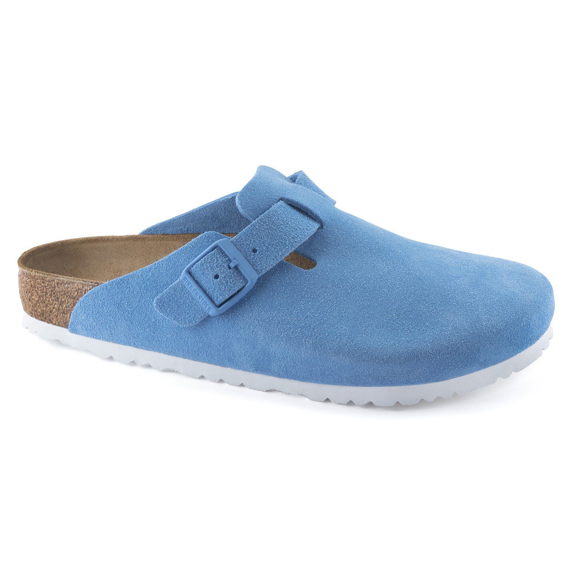 Boston Suede Leather Sky Blue BIRKENSTOCK