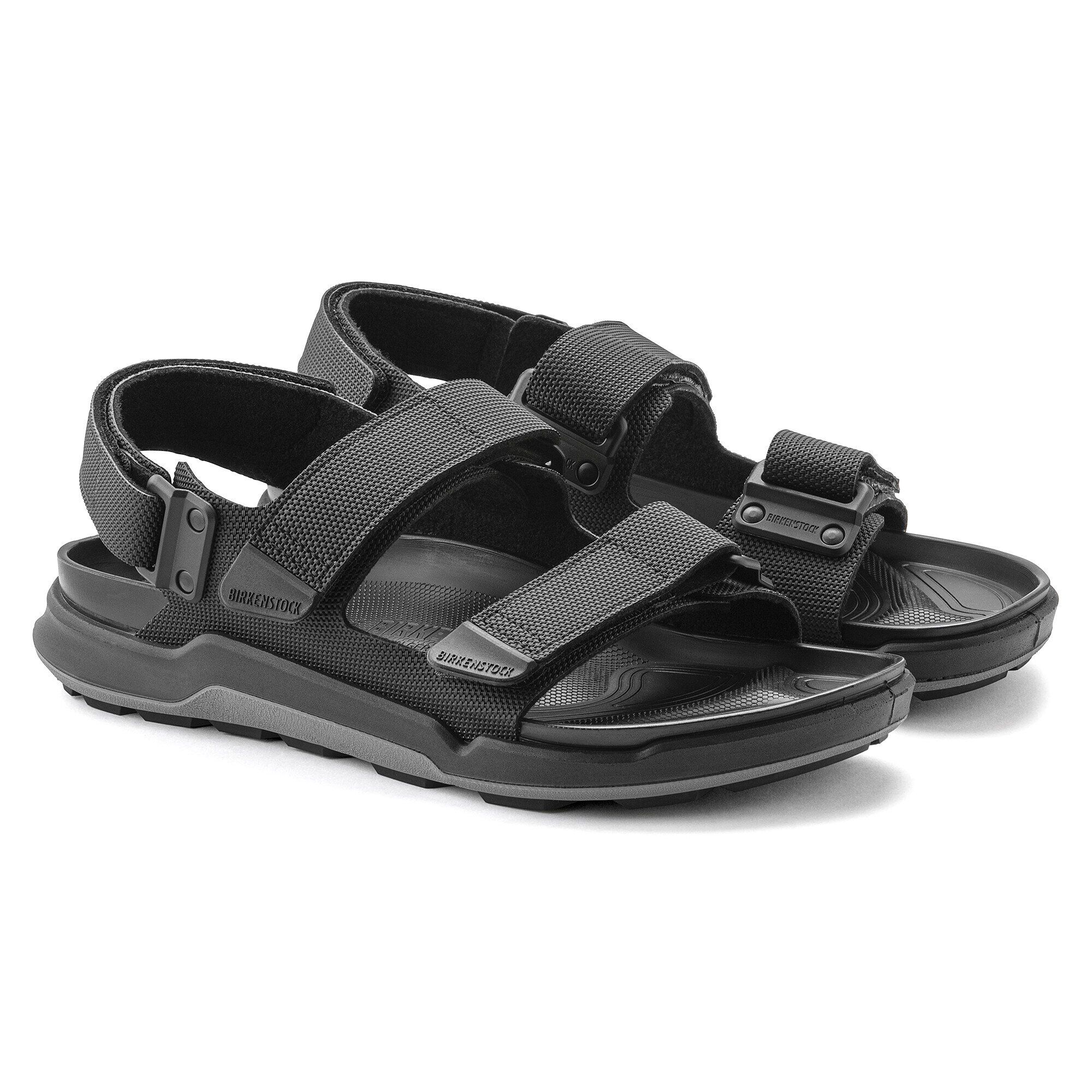 Black single strap birkenstock store