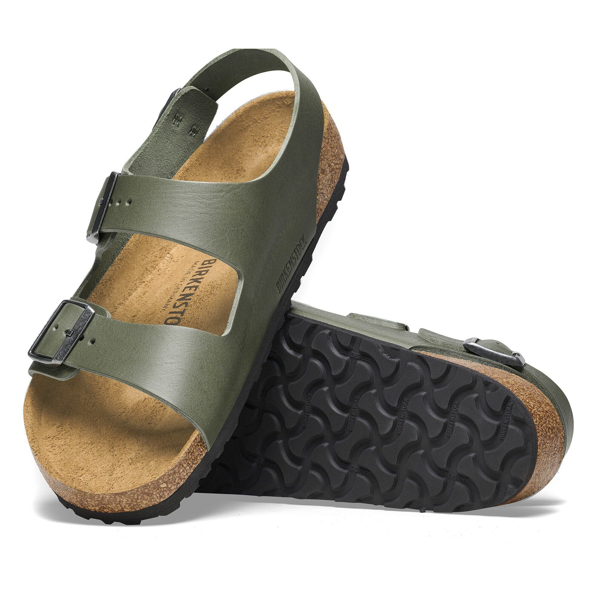 Amazon.com | Birkenstock Unisex Milano SFB Flat,Brown Amalfi