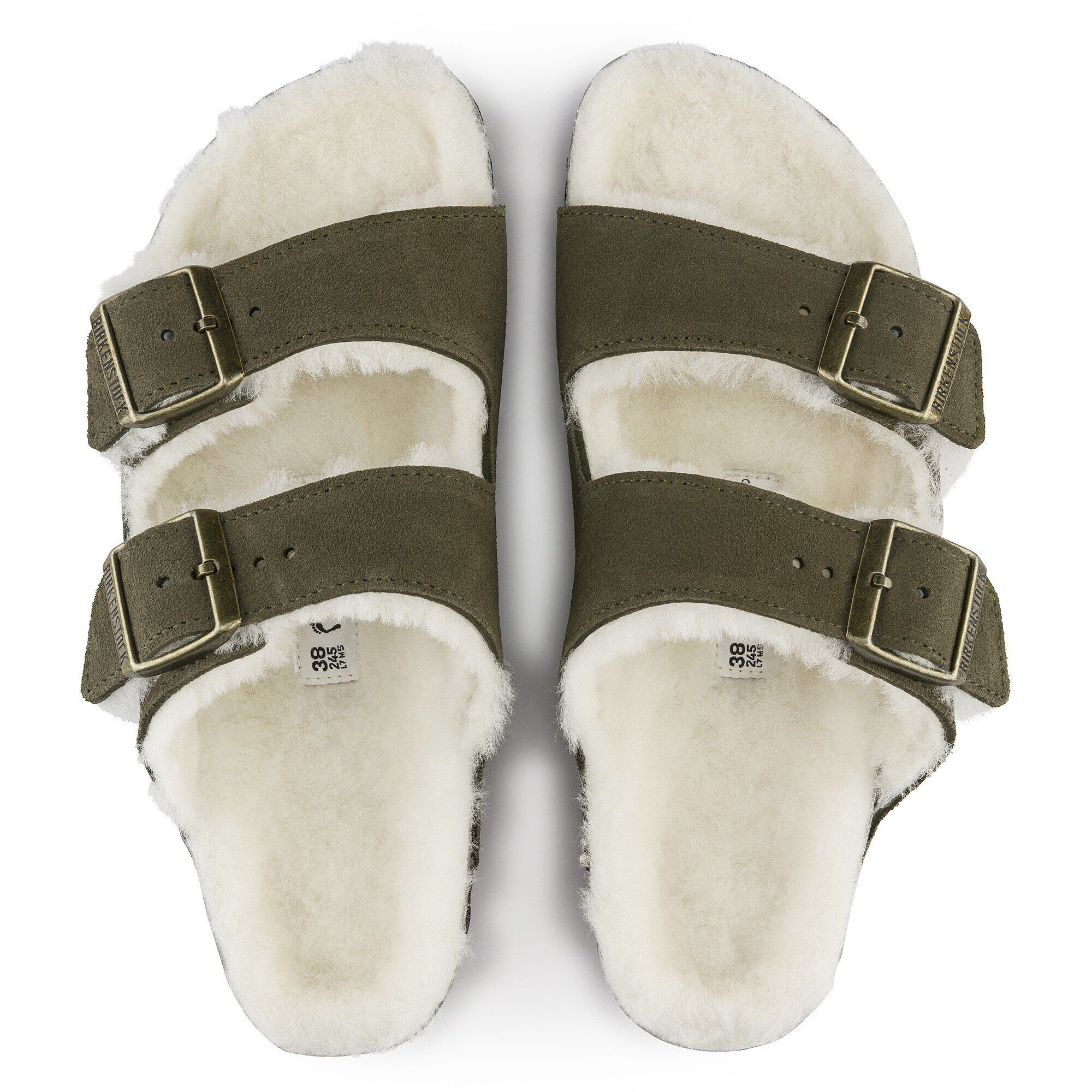 Arizona Shearling Suede Leather Forest BIRKENSTOCK