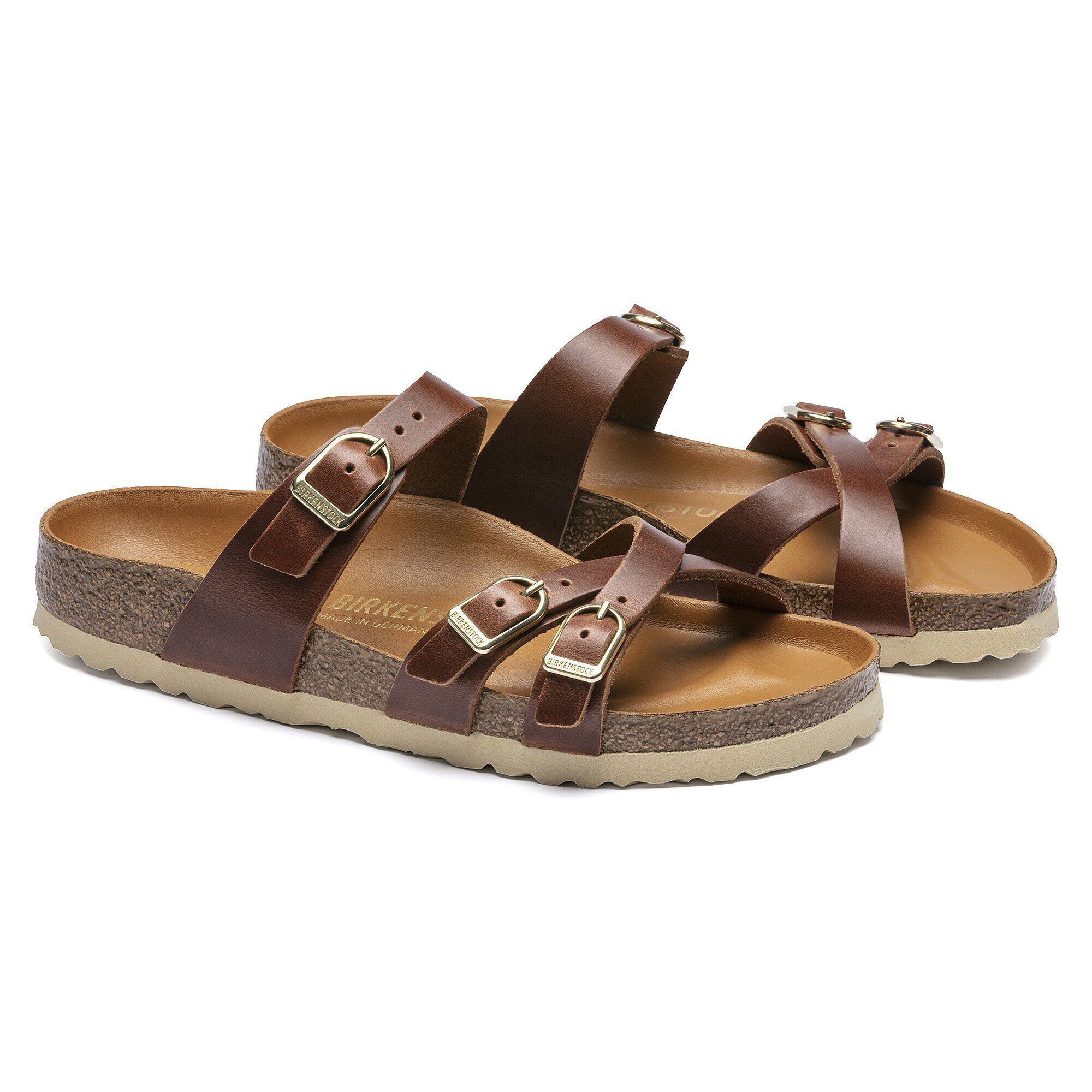 Birkenstock cognac leather new arrivals