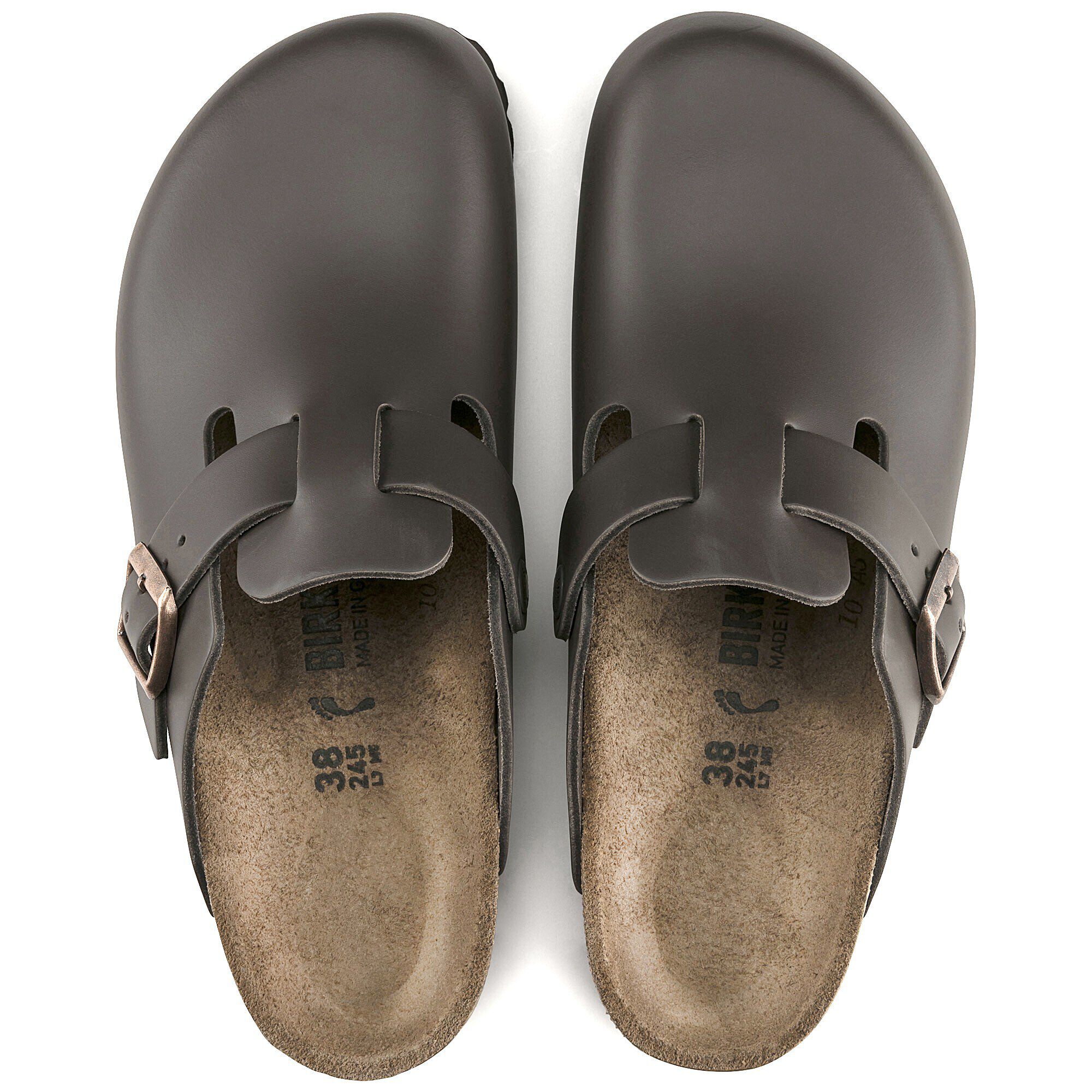Birkenstock boston natural leather 2025