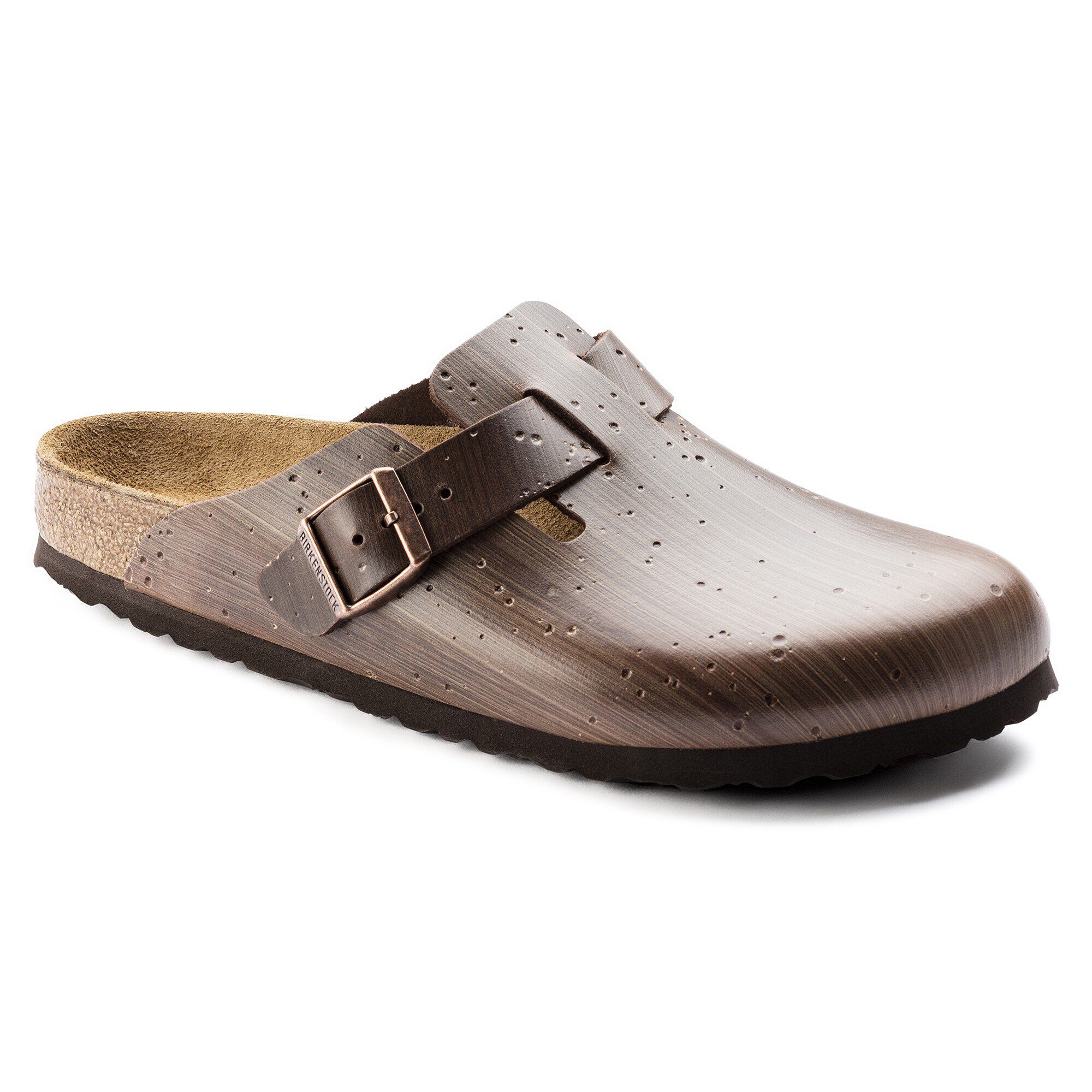 Birkenstock boston sales metallic silver