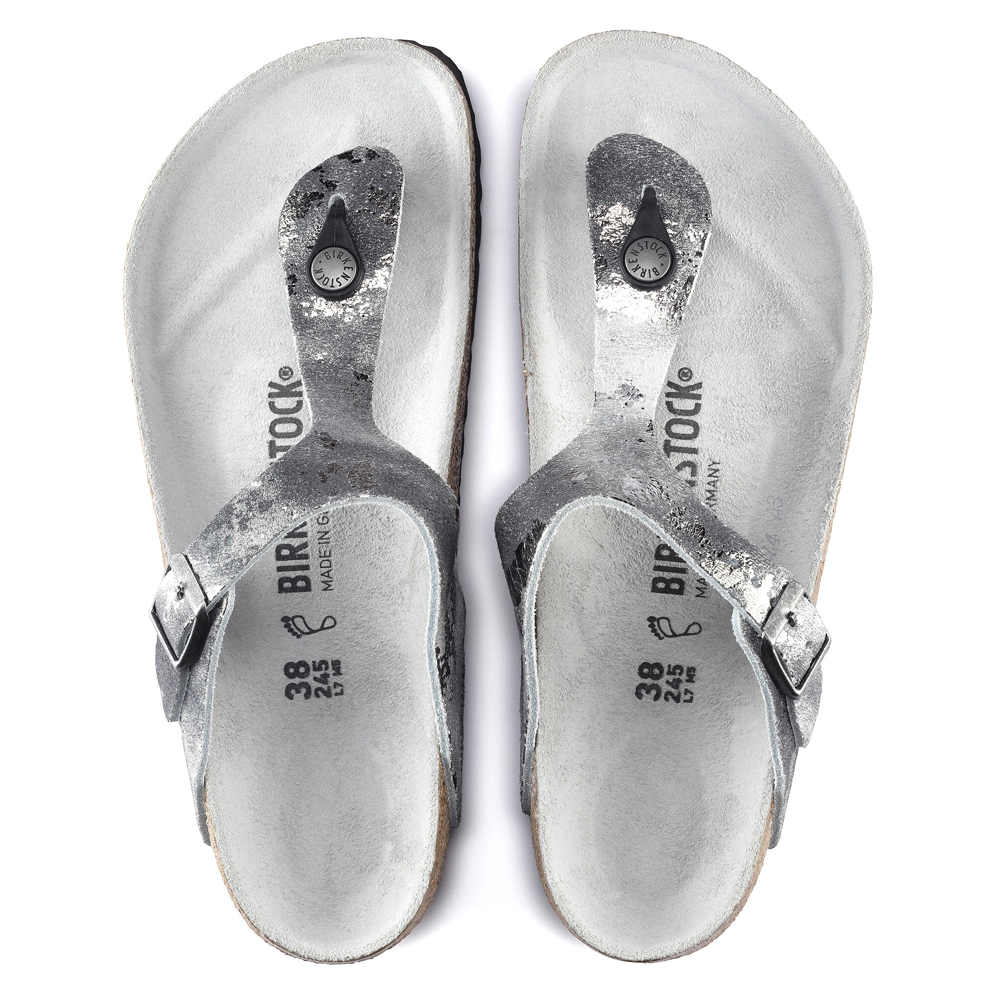 Birkenstock gizeh galaxy silver on sale