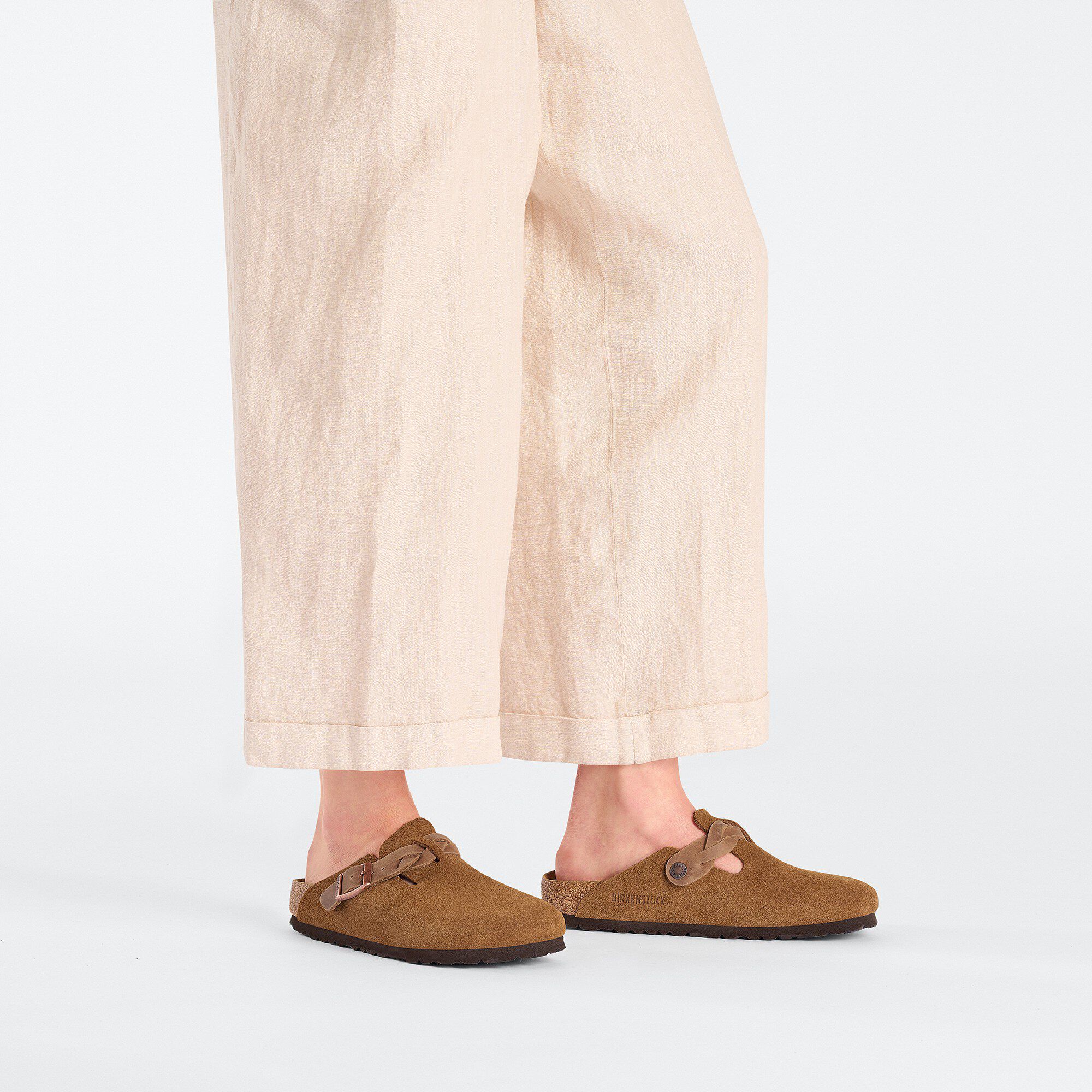 Boston Braided Suede Leather Mink | BIRKENSTOCK