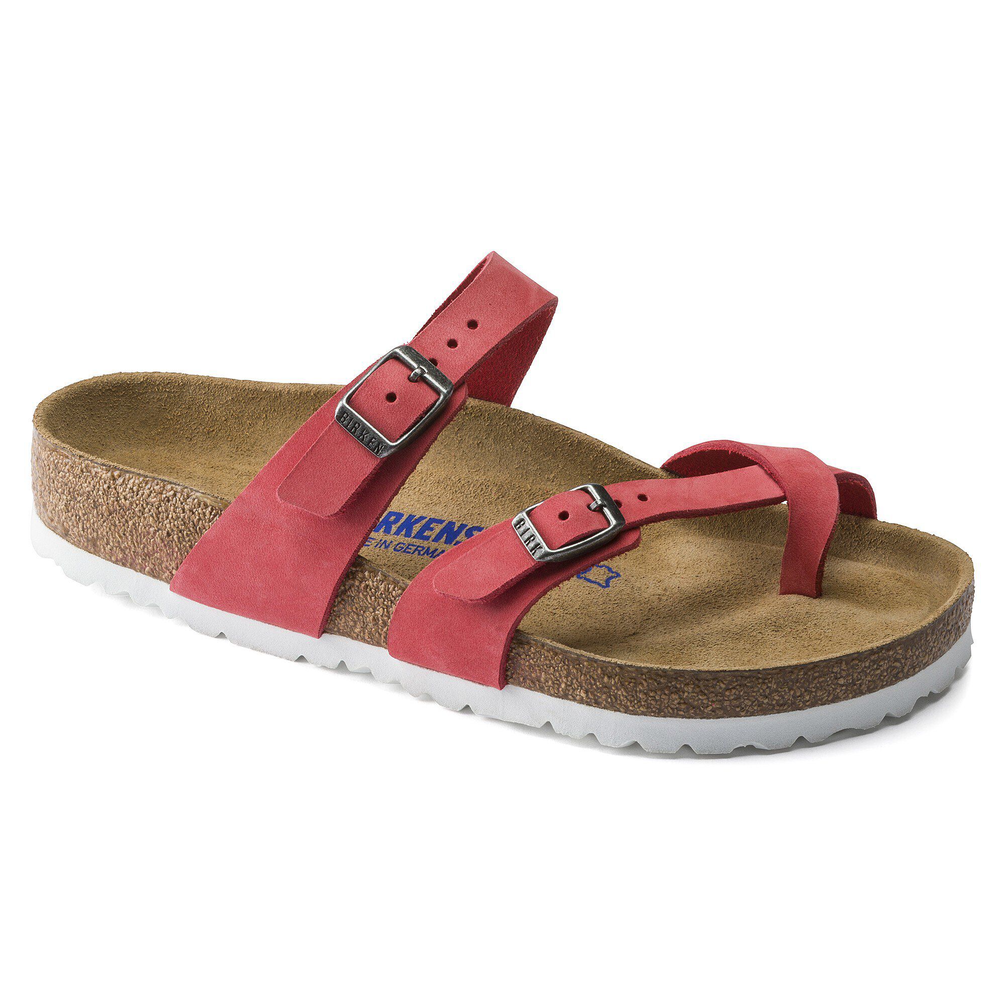 Mayari Soft Footbed Nubuck Leather Coral BIRKENSTOCK