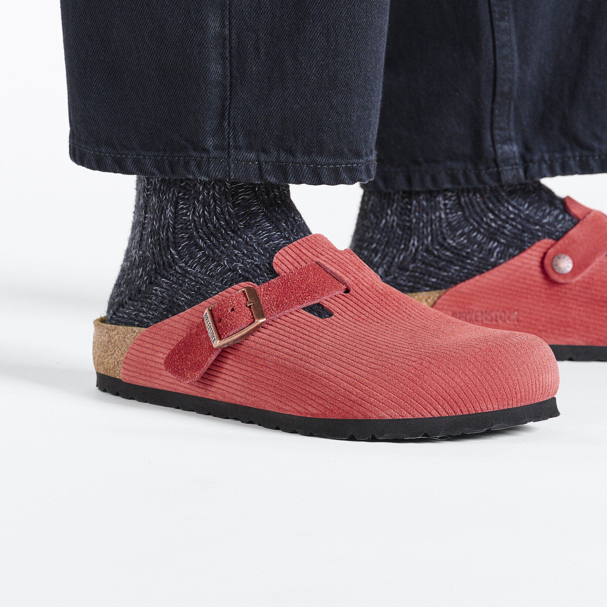 Birkenstock red clogs discount