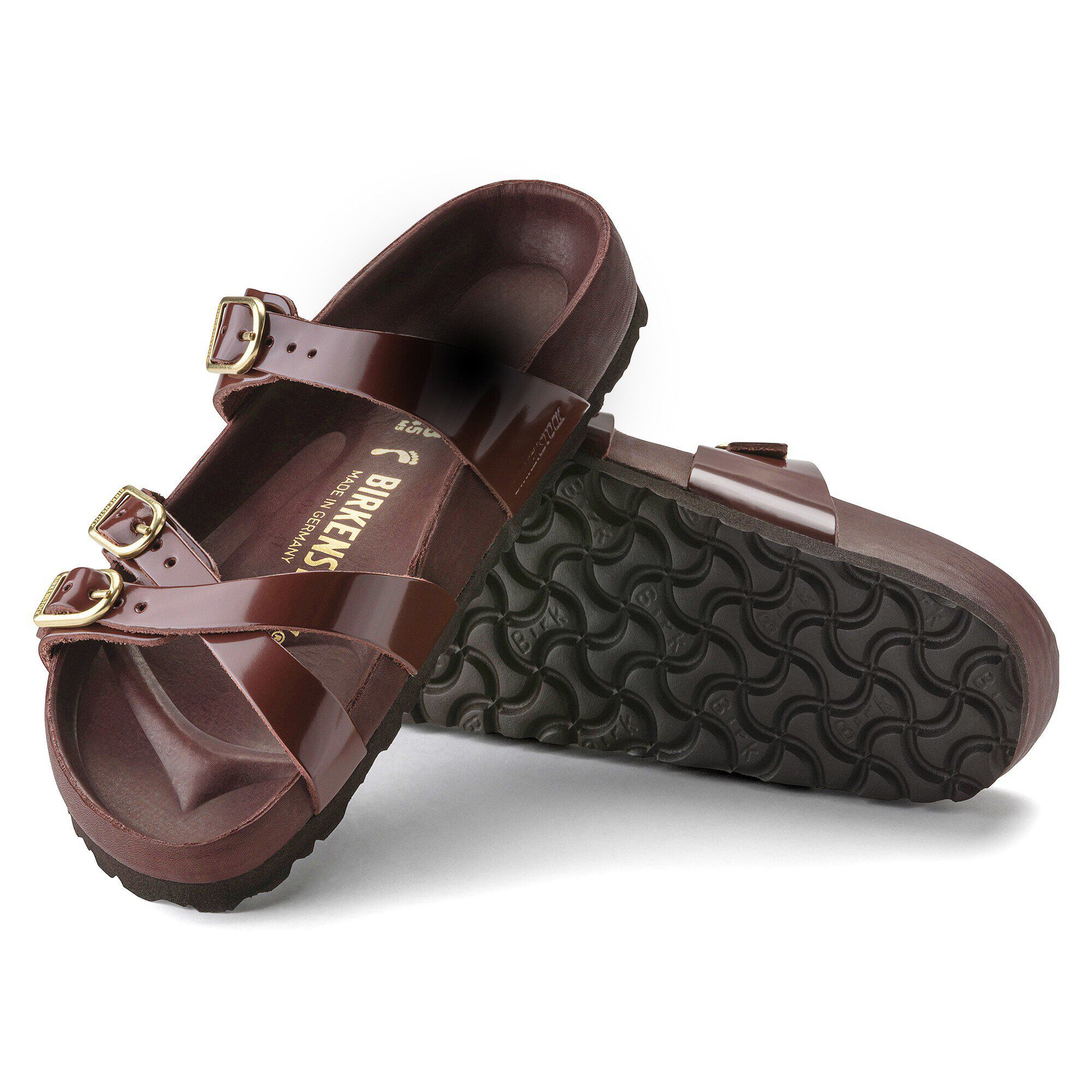 Franca Natural Leather Patent High Shine Chocolate | BIRKENSTOCK
