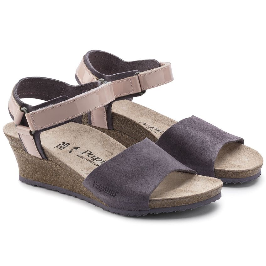 eve suede leather pvc lilac