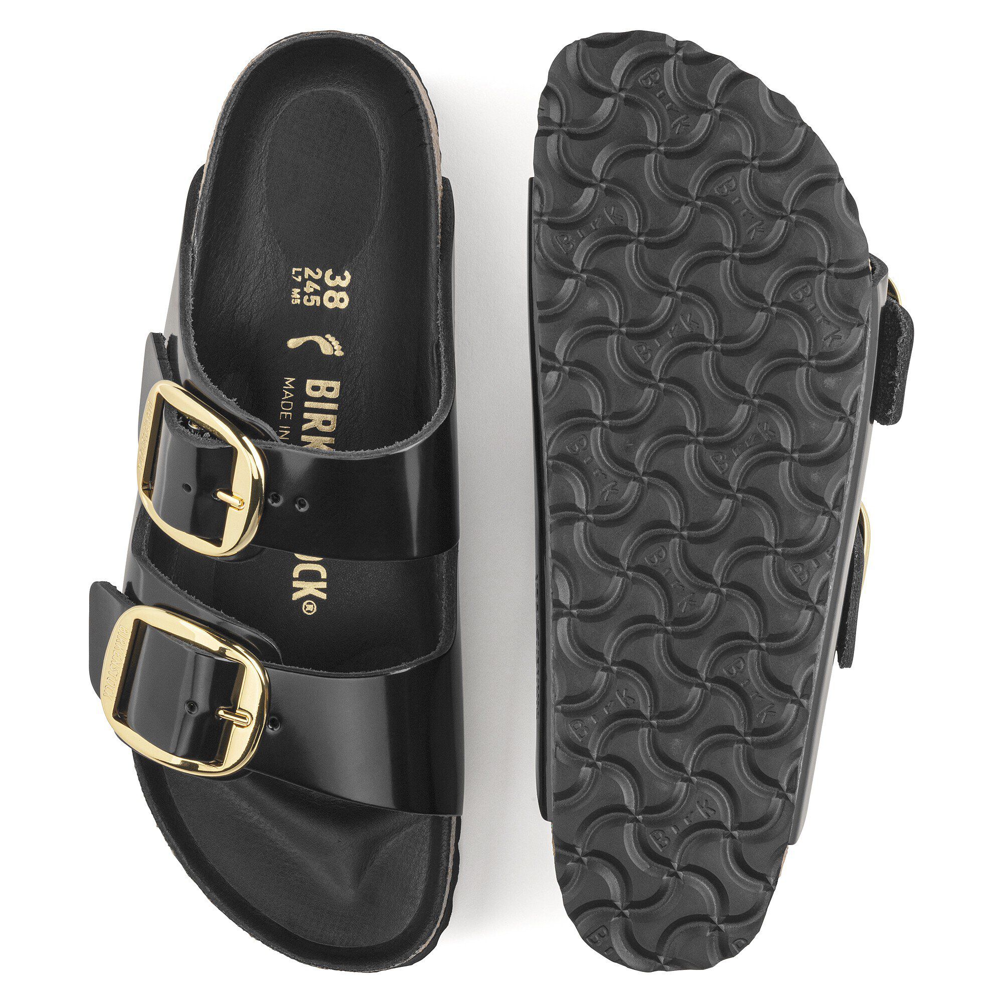 Arizona Big Buckle Natural Leather Patent