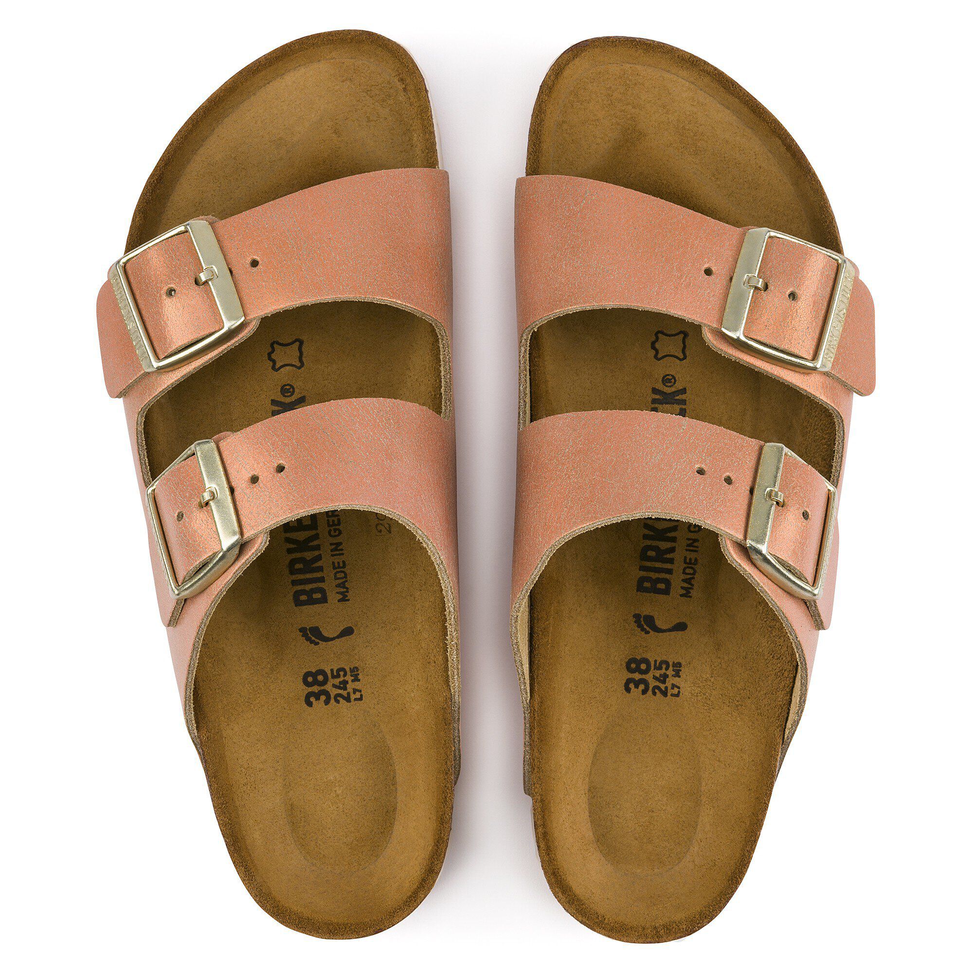 Birkenstock arizona washed metallic sea copper outlet