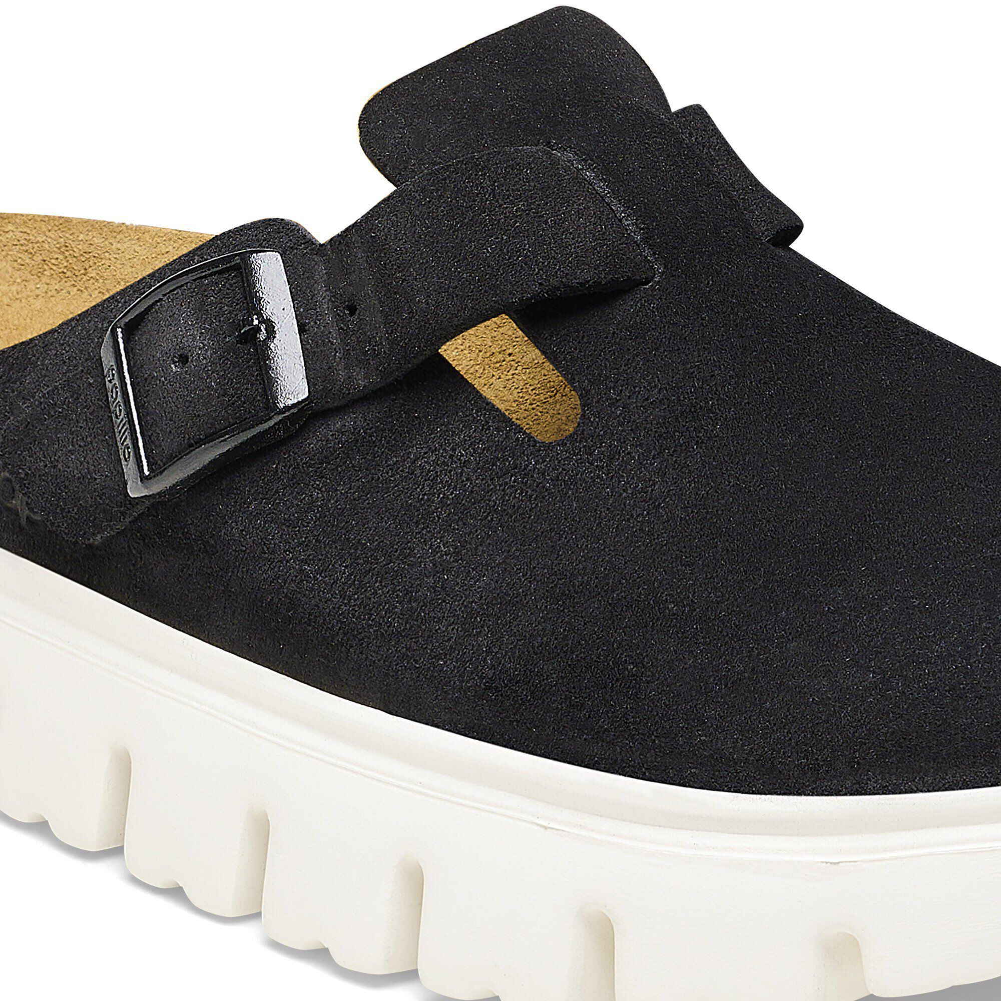 Boston Chunky Suede Leather Black | BIRKENSTOCK