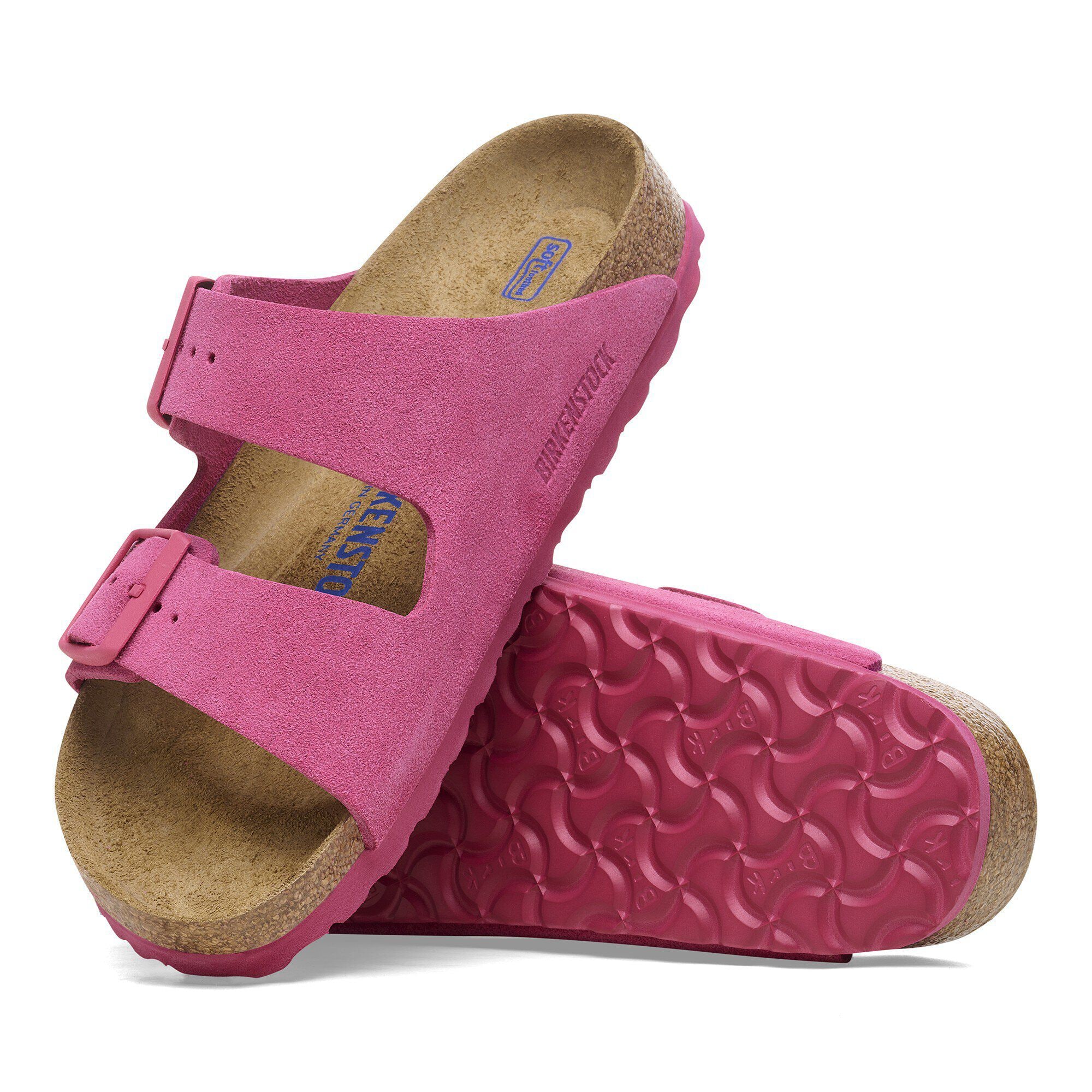 Arizona Soft Footbed Suede Leather Fuchsia Tulip | BIRKENSTOCK
