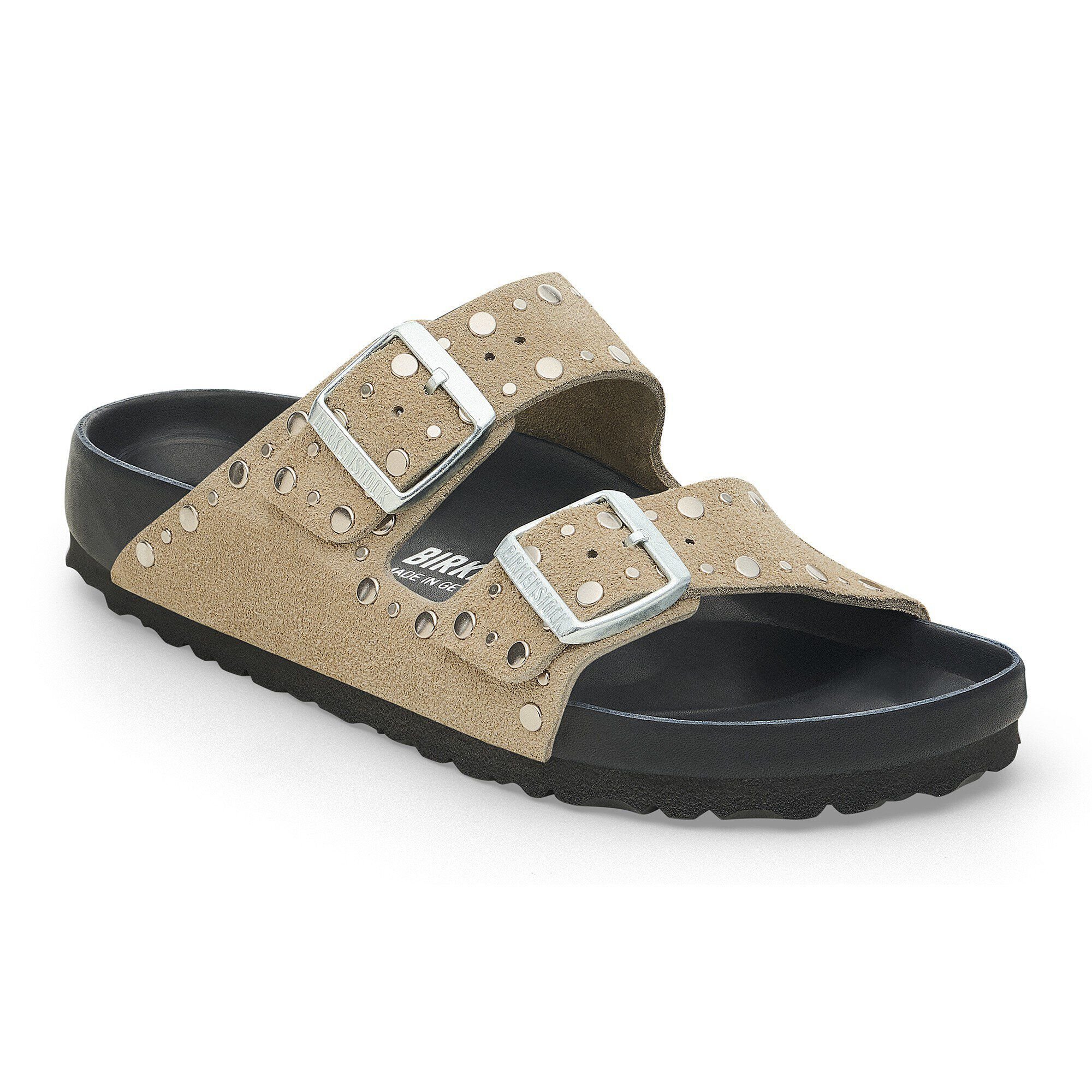 Arizona Rivets Suede Leather Taupe | BIRKENSTOCK
