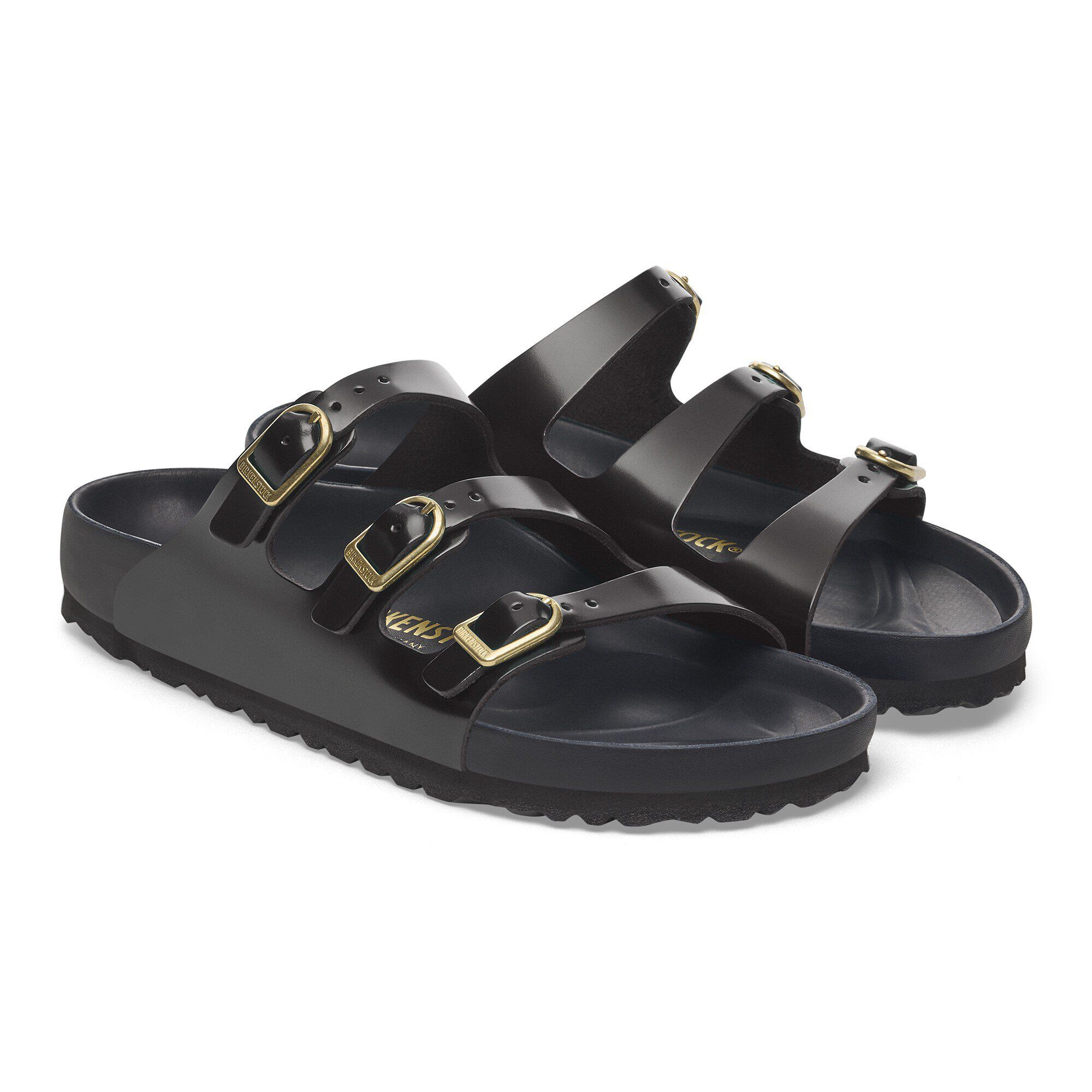 Florida Exquiste Natural Leather Patent High Shine Black
