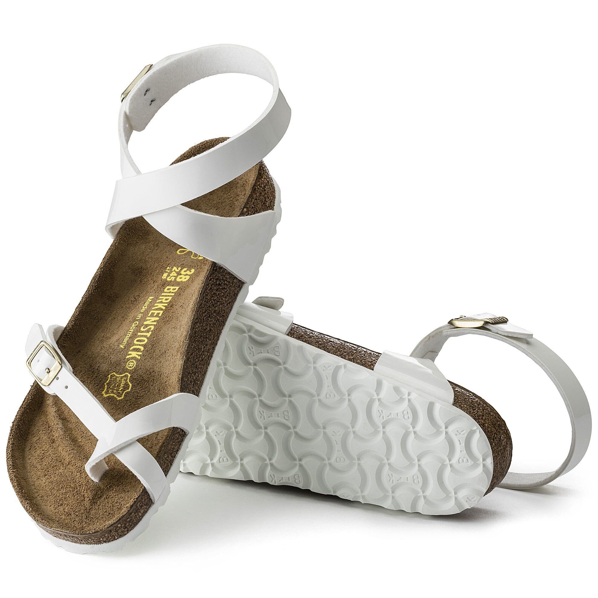 Birkenstock yara white patent on sale