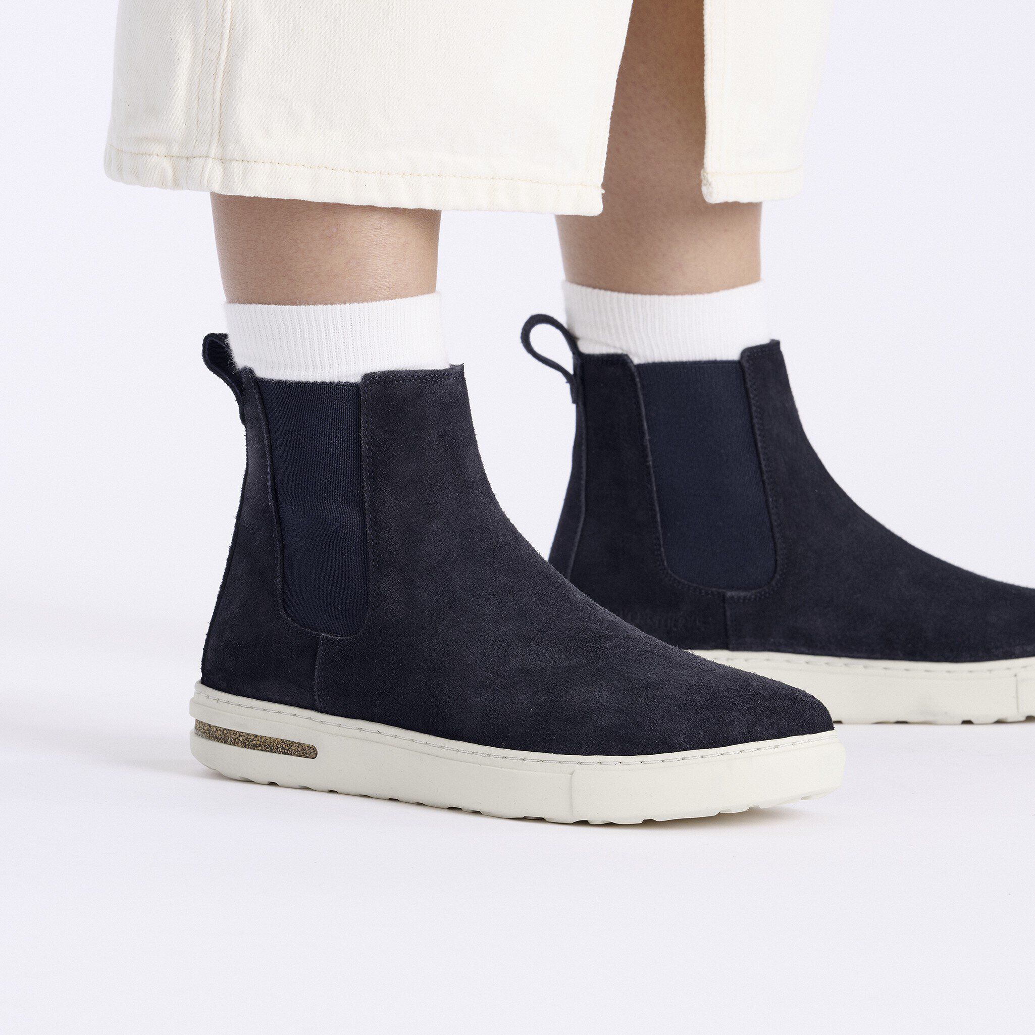 Birkenstock Bend Chelsea Suede Leather Midnight Boots