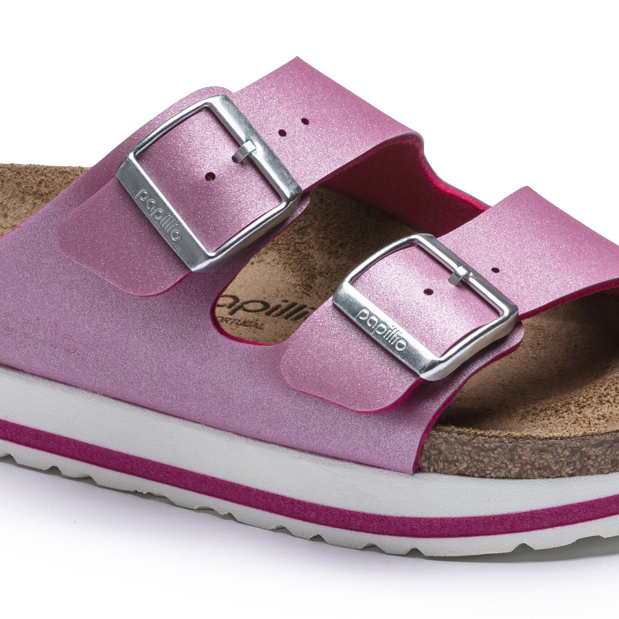 Arizona Birko Flor Icy Metallic Fuchsia Tulip BIRKENSTOCK