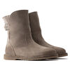 Uppsala Shearling Suede Leather Gray Taupe