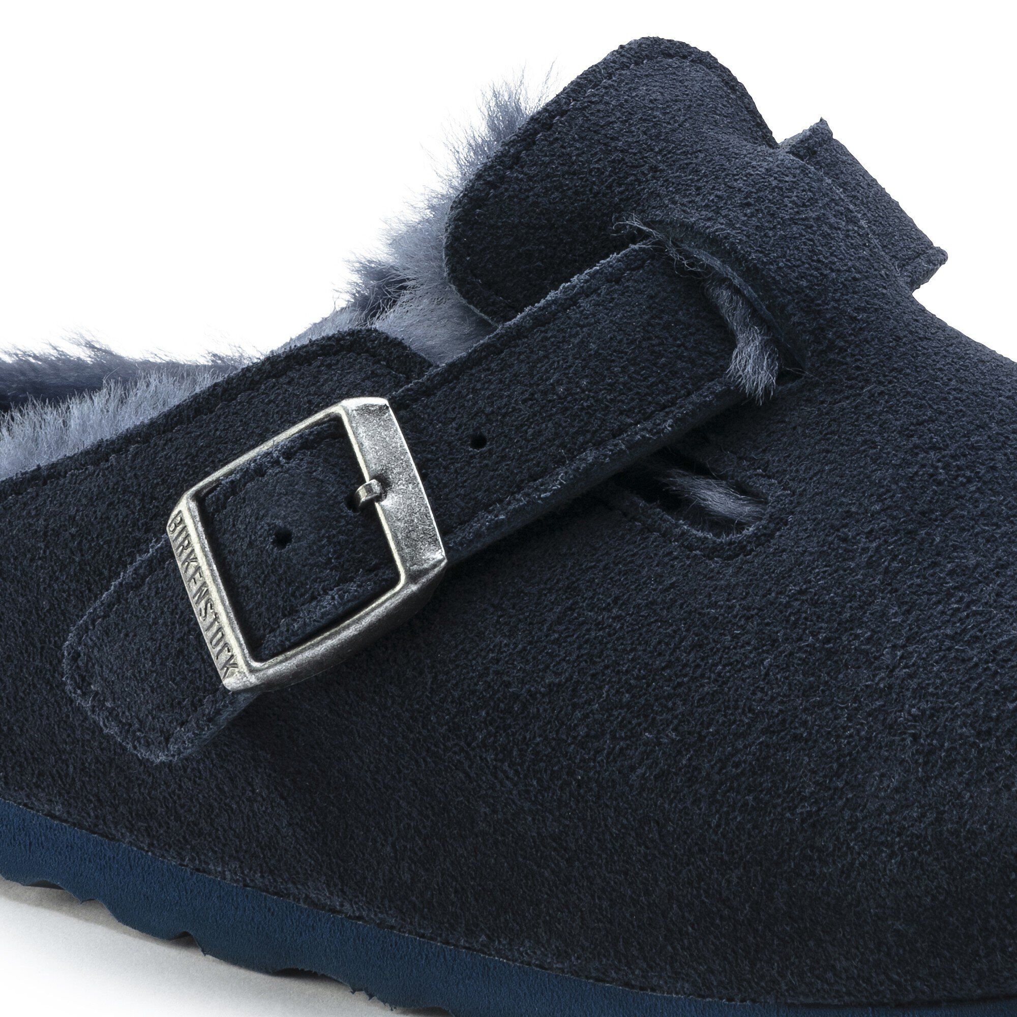 Birkenstock Shearling Boston Suede Leather Shearling Night Clogs