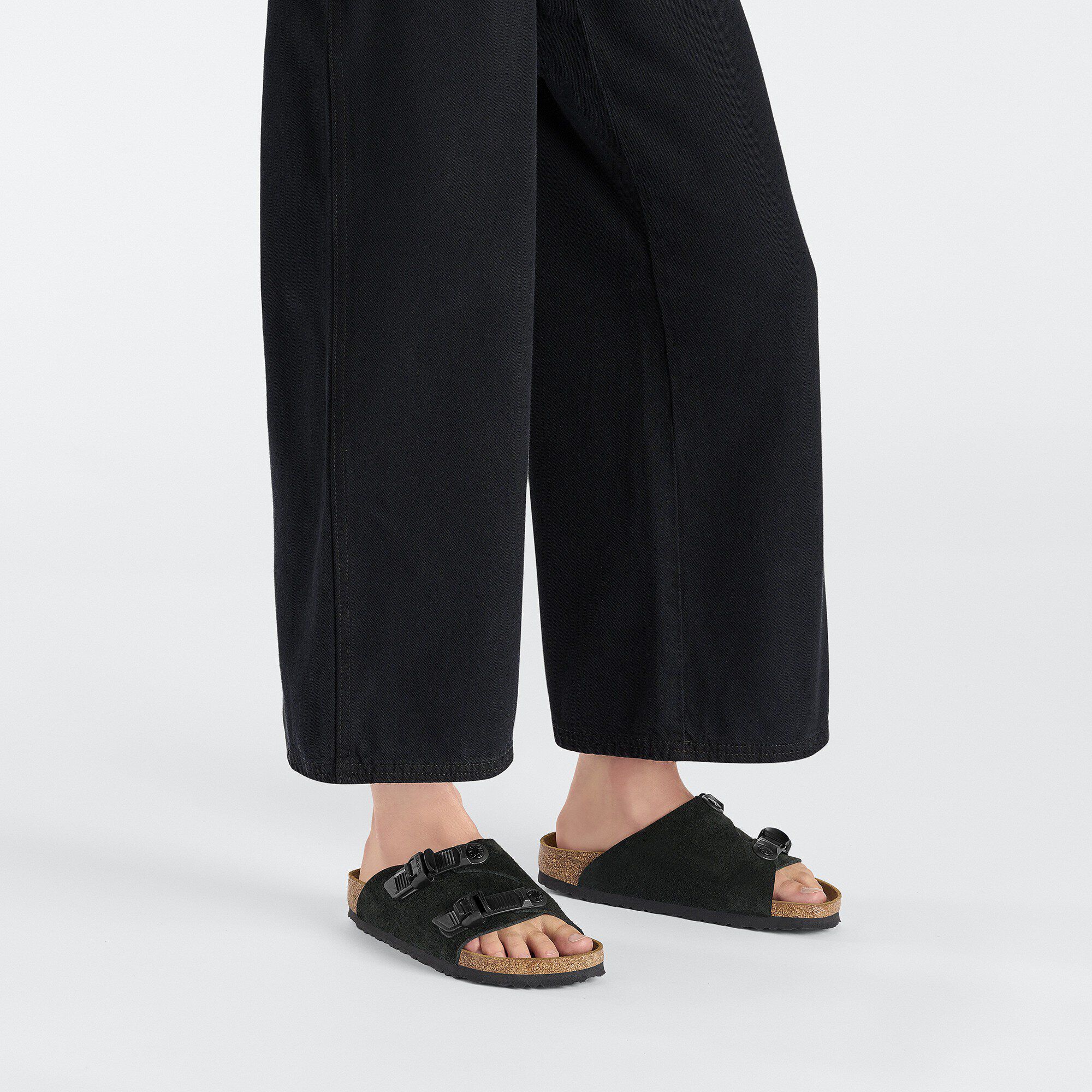 ル 年末のプロモーション Zürich Tech Suede Leather Black | BIRKENSTOCK 靴
