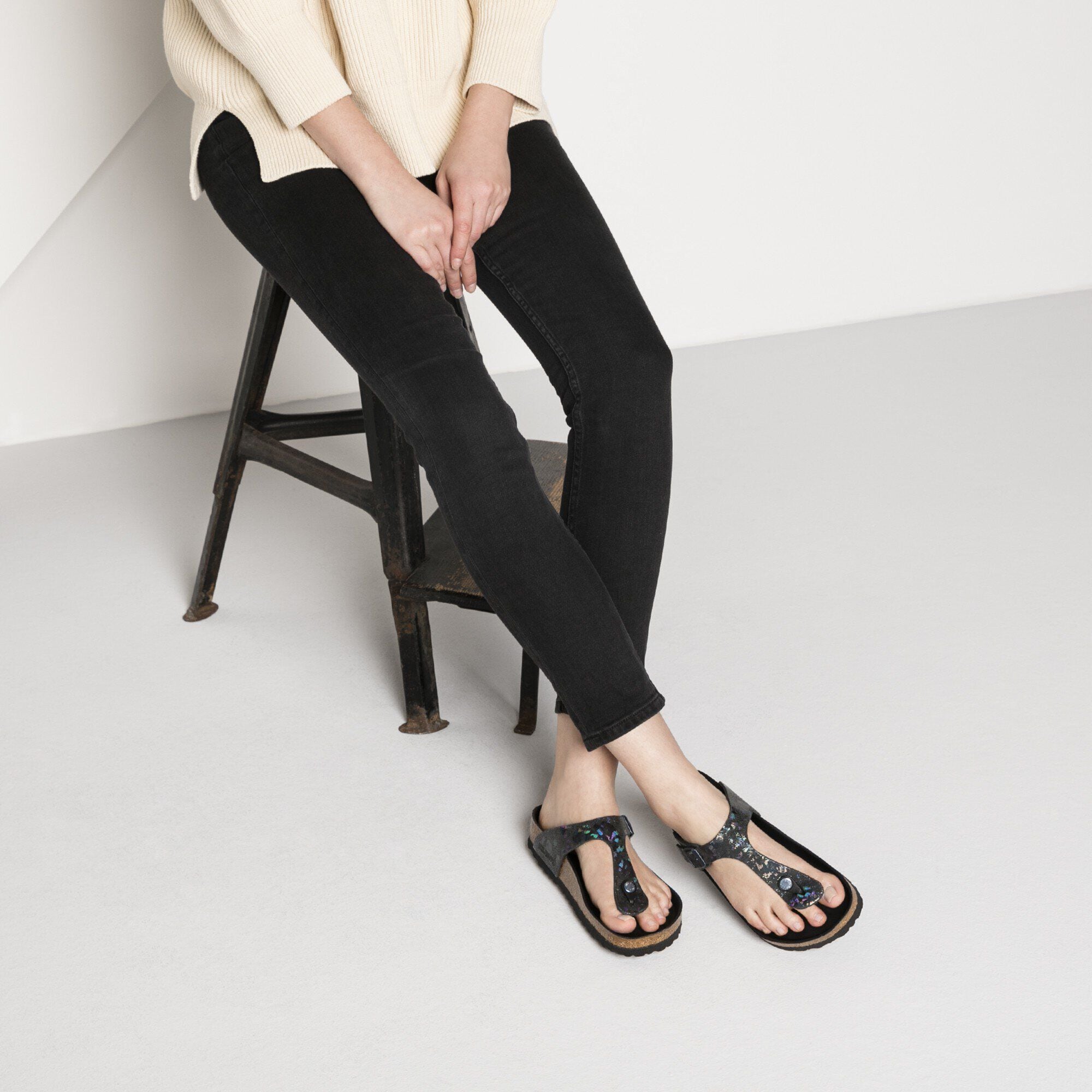 Birkenstock gizeh online exquisite black leather