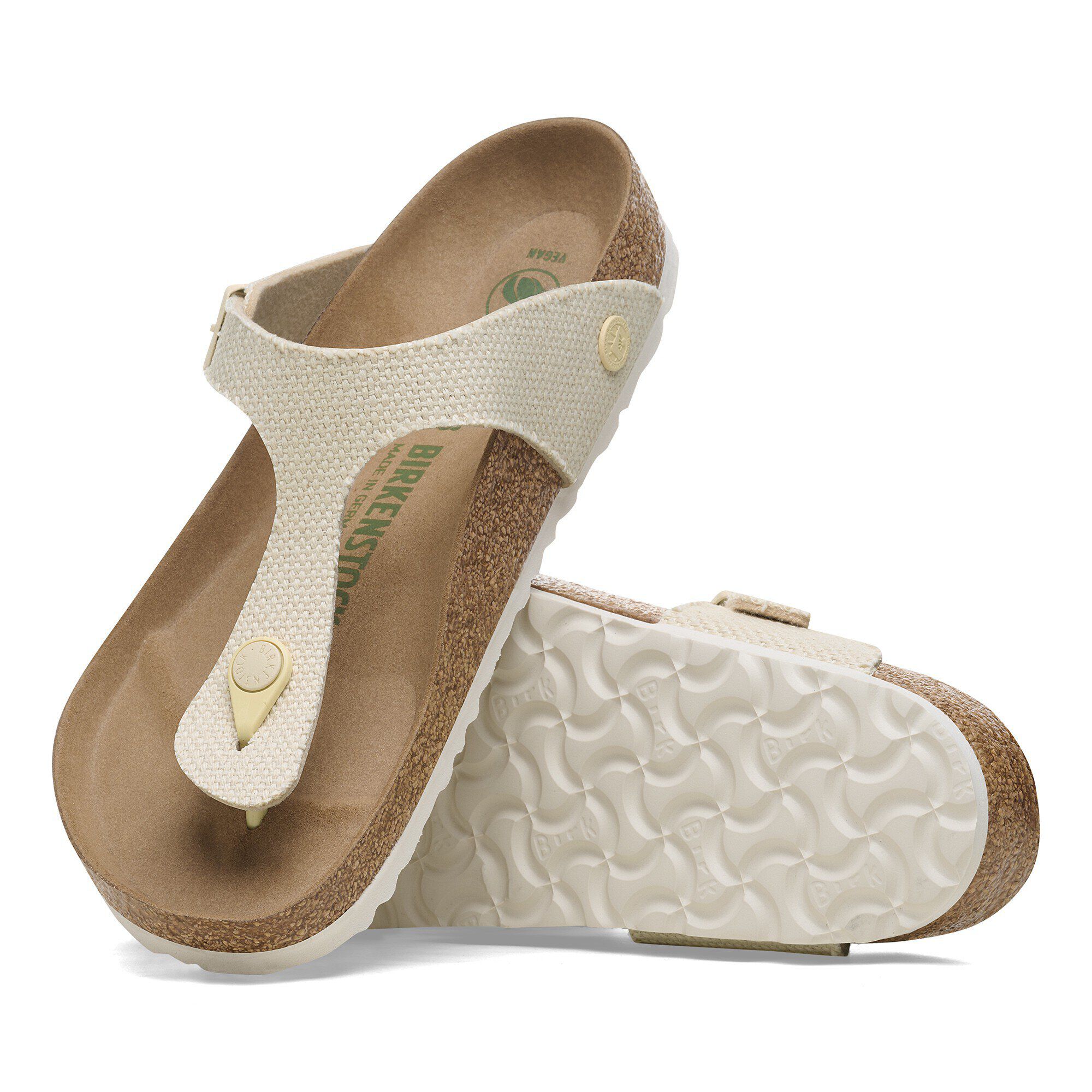 Birkenstock gizeh washed metallic cream gold 2025