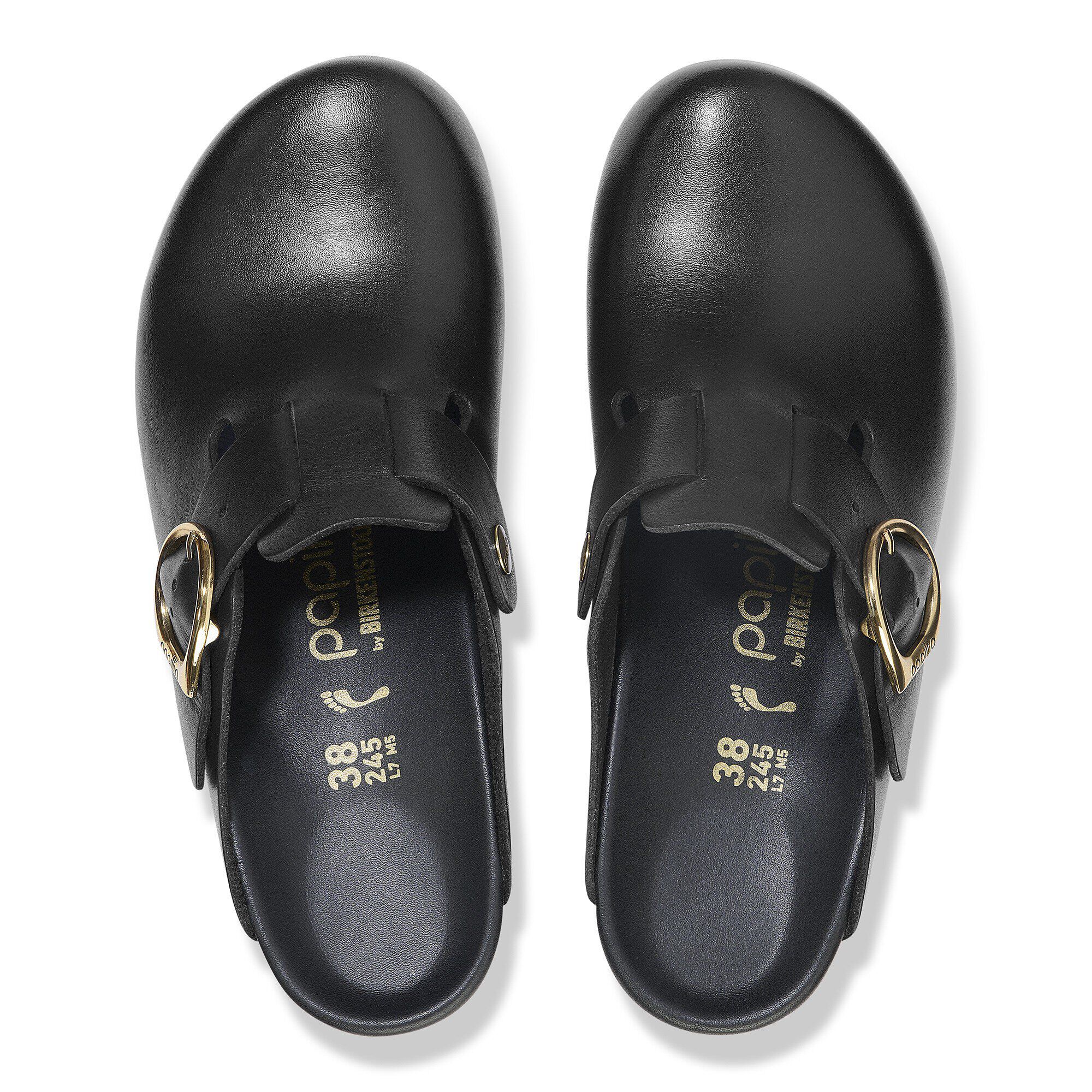 靴 FANNY RING-BUCKLE BLACK 36 Fanny Ring-Buckle Leather Black/Black | BIRKENSTOCK