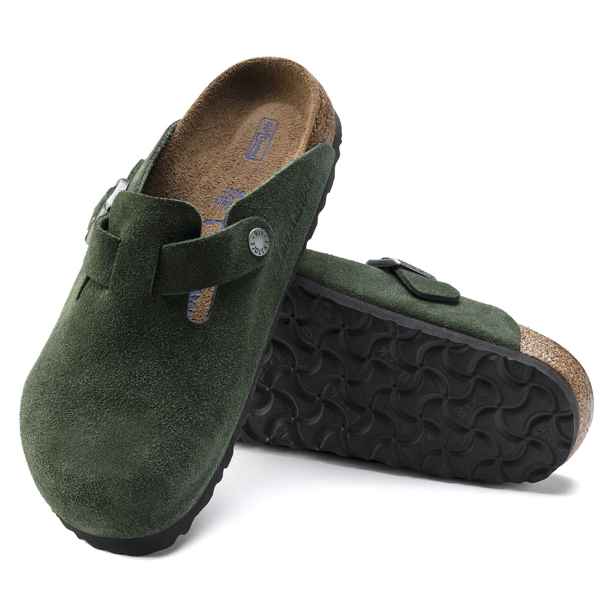 Green birkenstock clogs hot sale
