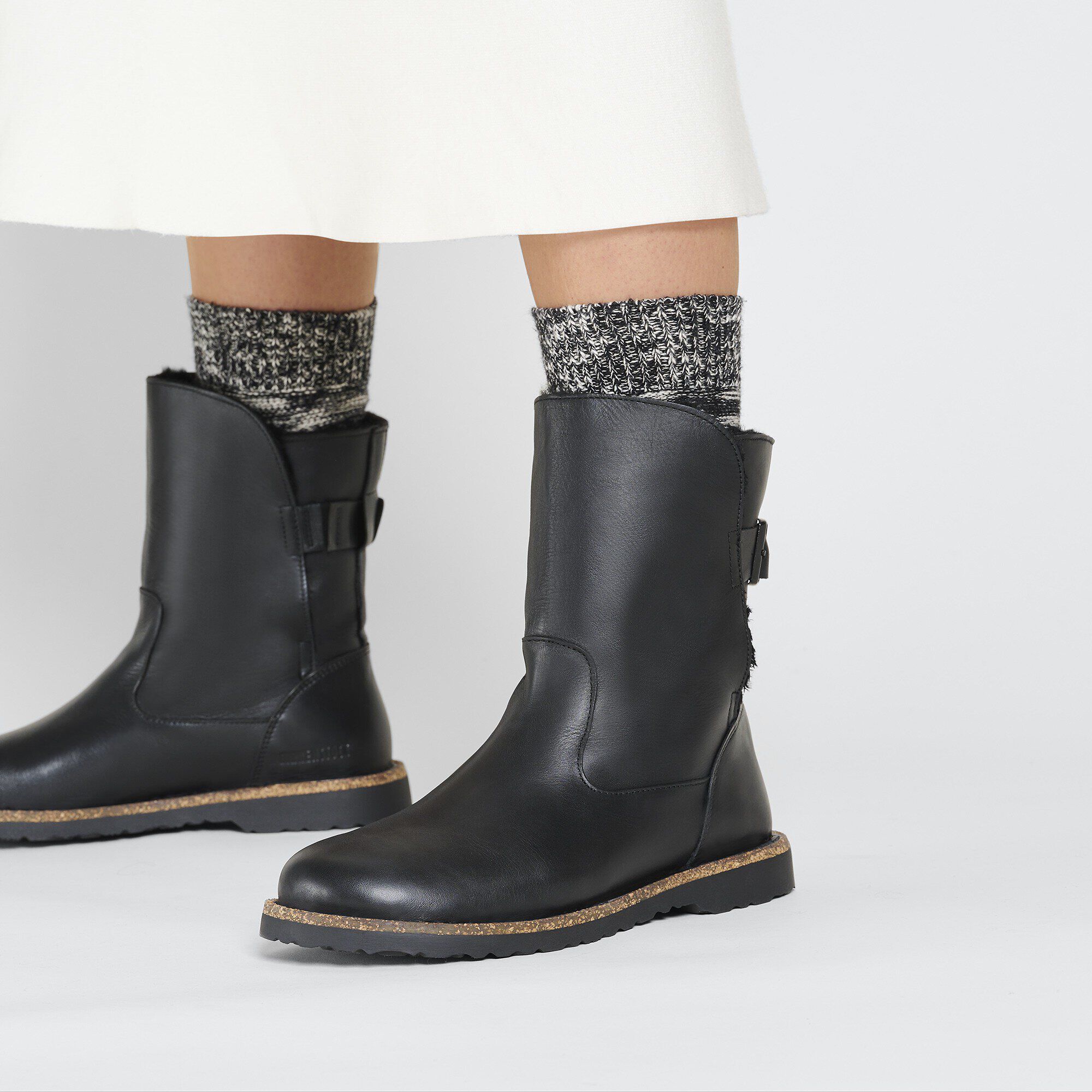 Uppsala Shearling Leather Black BIRKENSTOCK