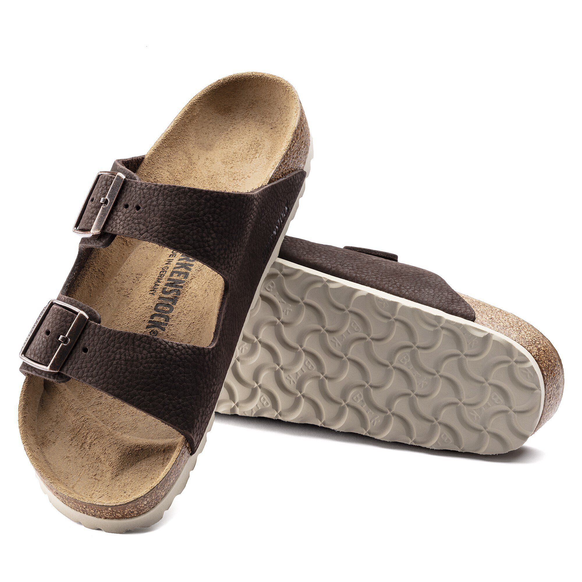 Birkenstock arizona discount mocha white