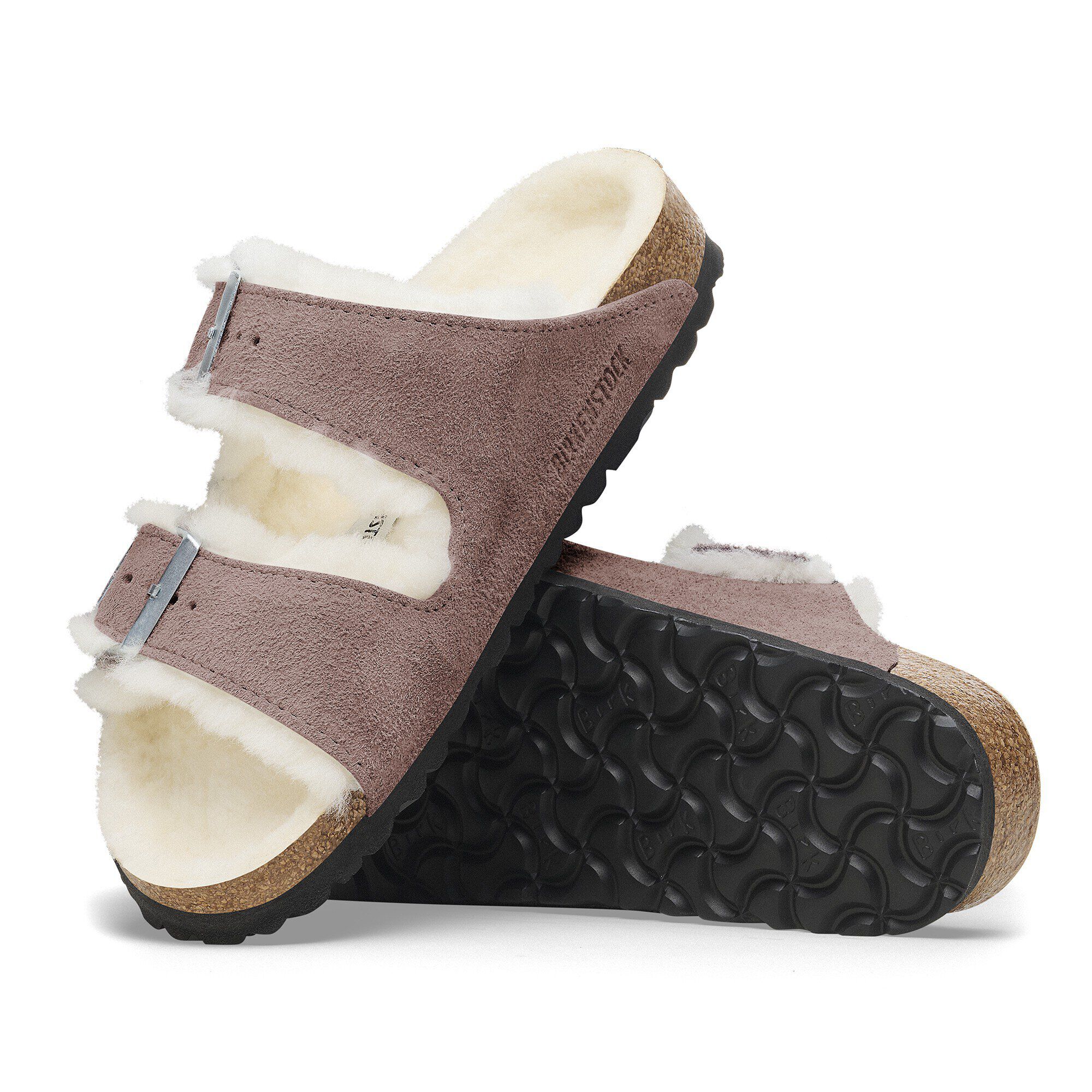 新着 Leather Suede Shearling Arizona Faded BIRKENSTOCK | Purple 靴