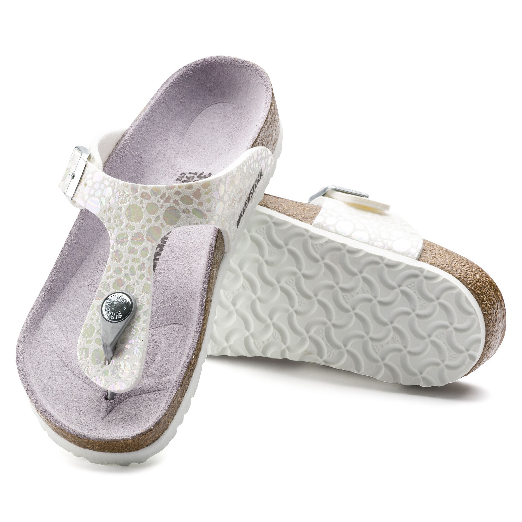 birkenstock gizeh metallic stones whiteGizeh Micro Fibre Metallic