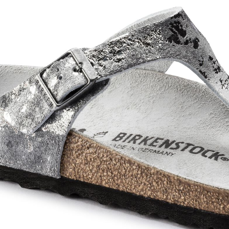birkenstock vintage metallic gray silver