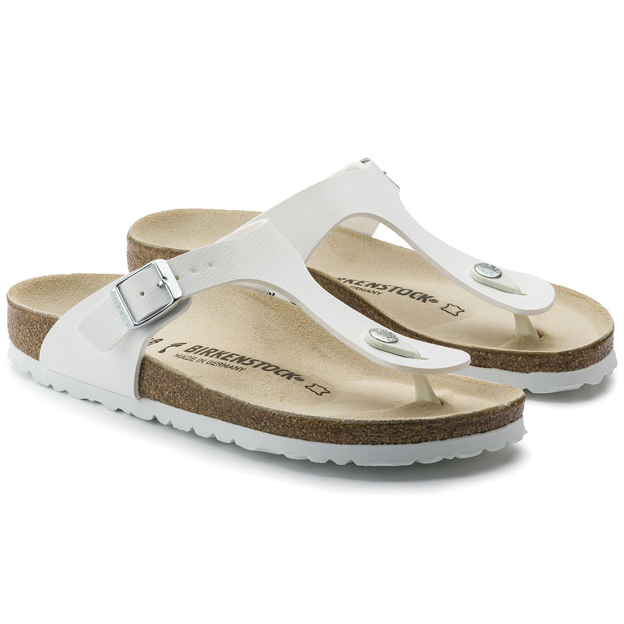 Birkenstock white thong sandals best sale