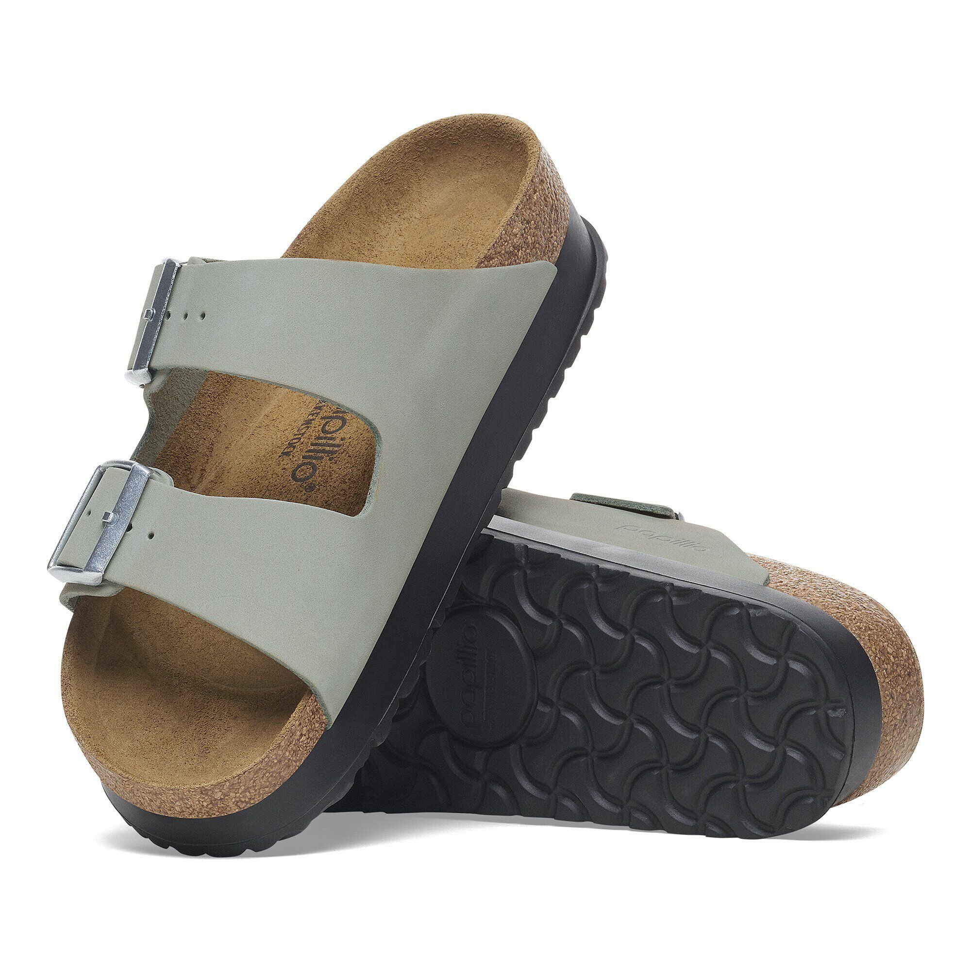 Arizona Flex Platform Leather Mineral Gray | BIRKENSTOCK