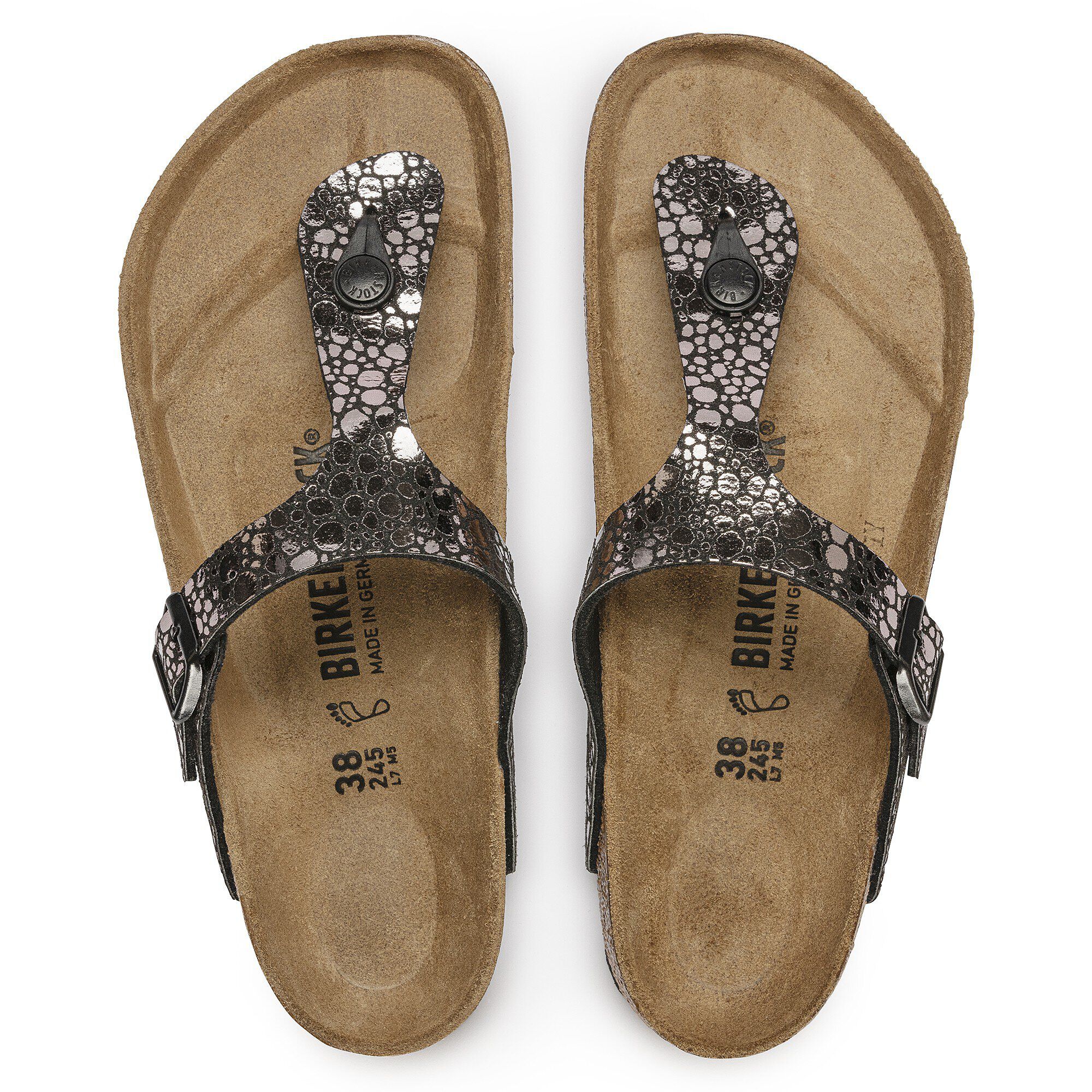Gizeh Birko Flor Metallic Stones Black BIRKENSTOCK