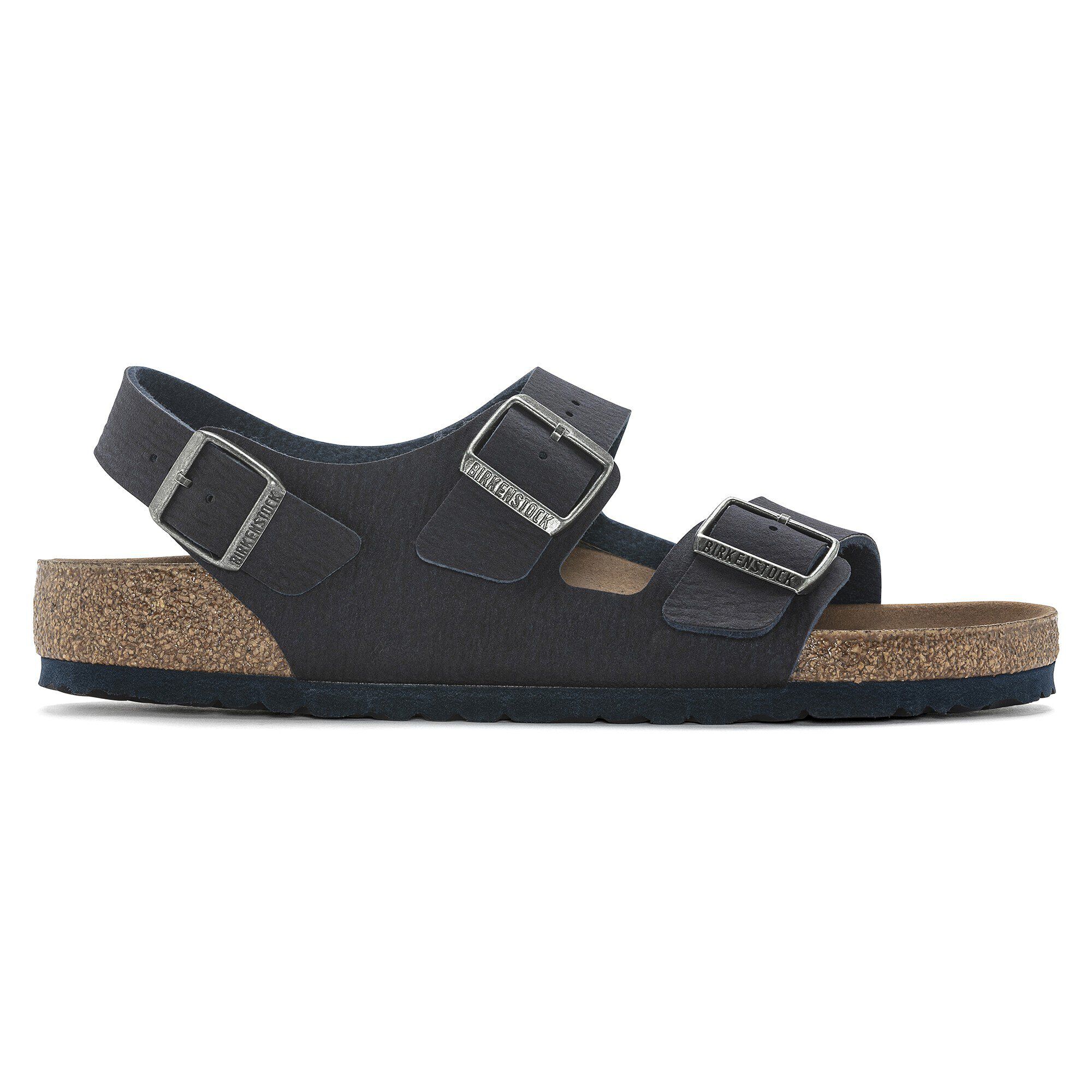 Milano Vegan Microfiber Desert Dust Indigo Blue BIRKENSTOCK