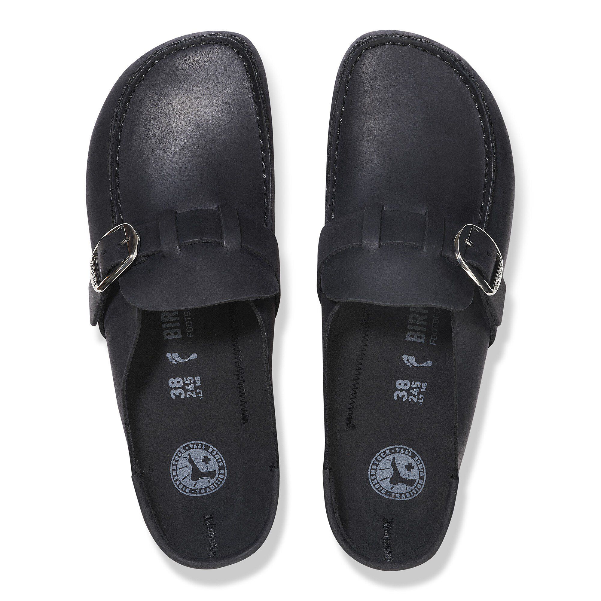 定率割引 往復 Buckley BIRKENSTOCK | Black Leather Oiled 靴