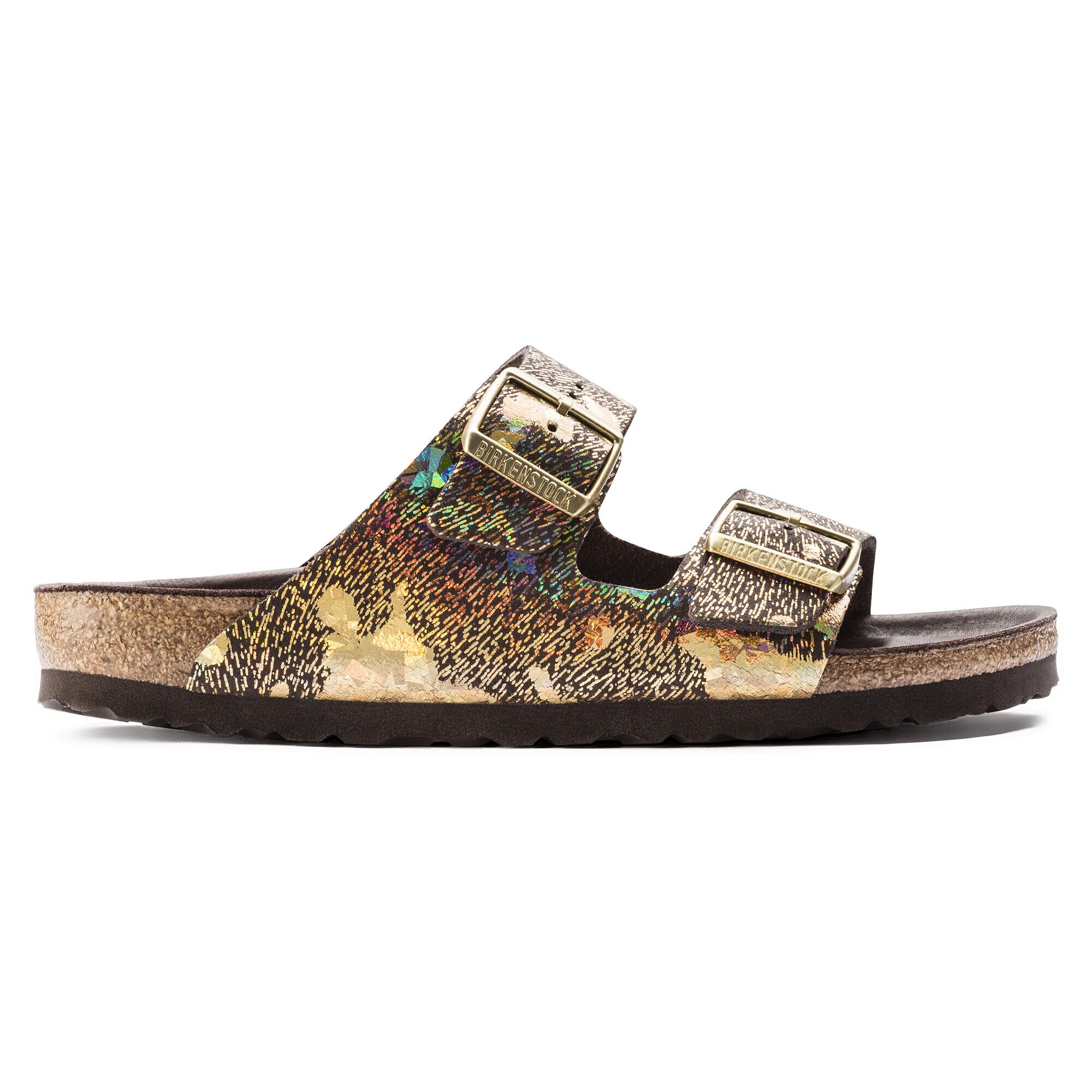 Birkenstock arizona spotted metallic black store