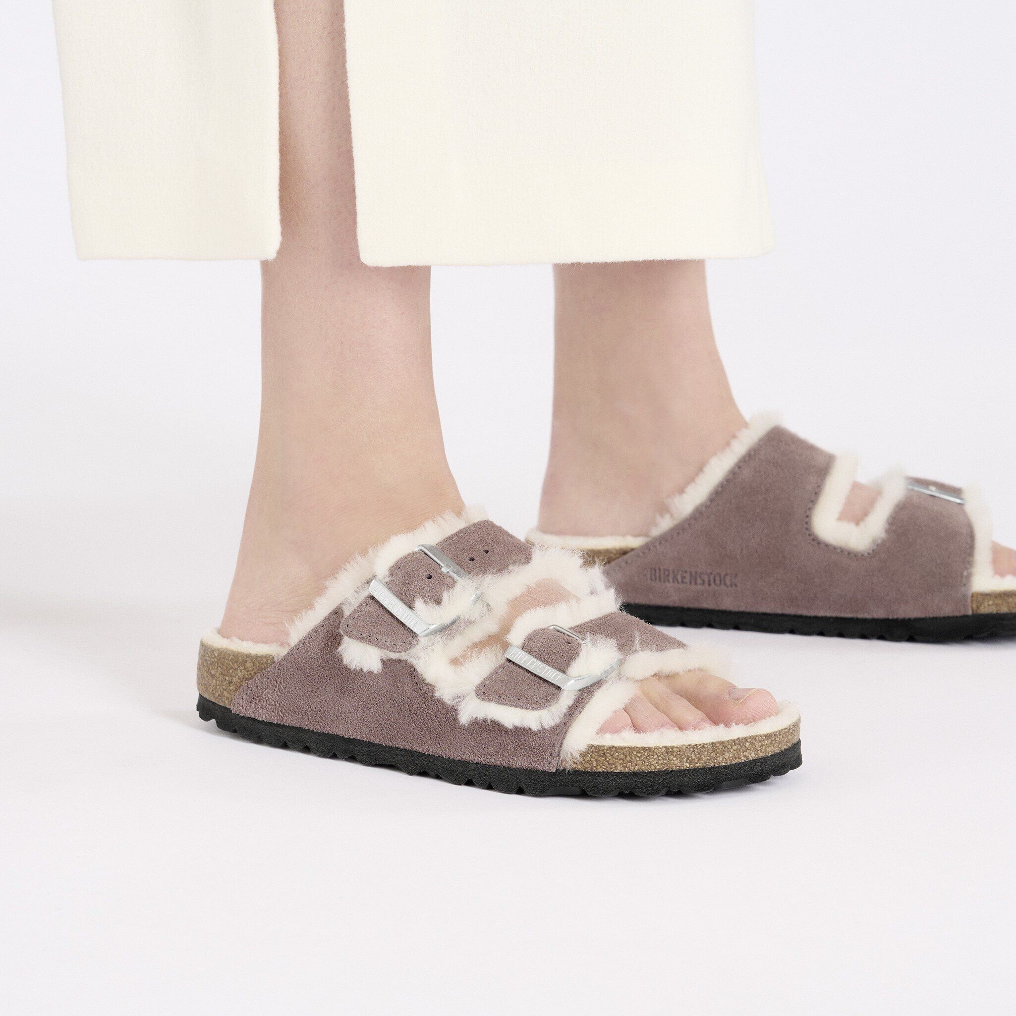Arizona Shearling Suede Leather Faded Purple | BIRKENSTOCK