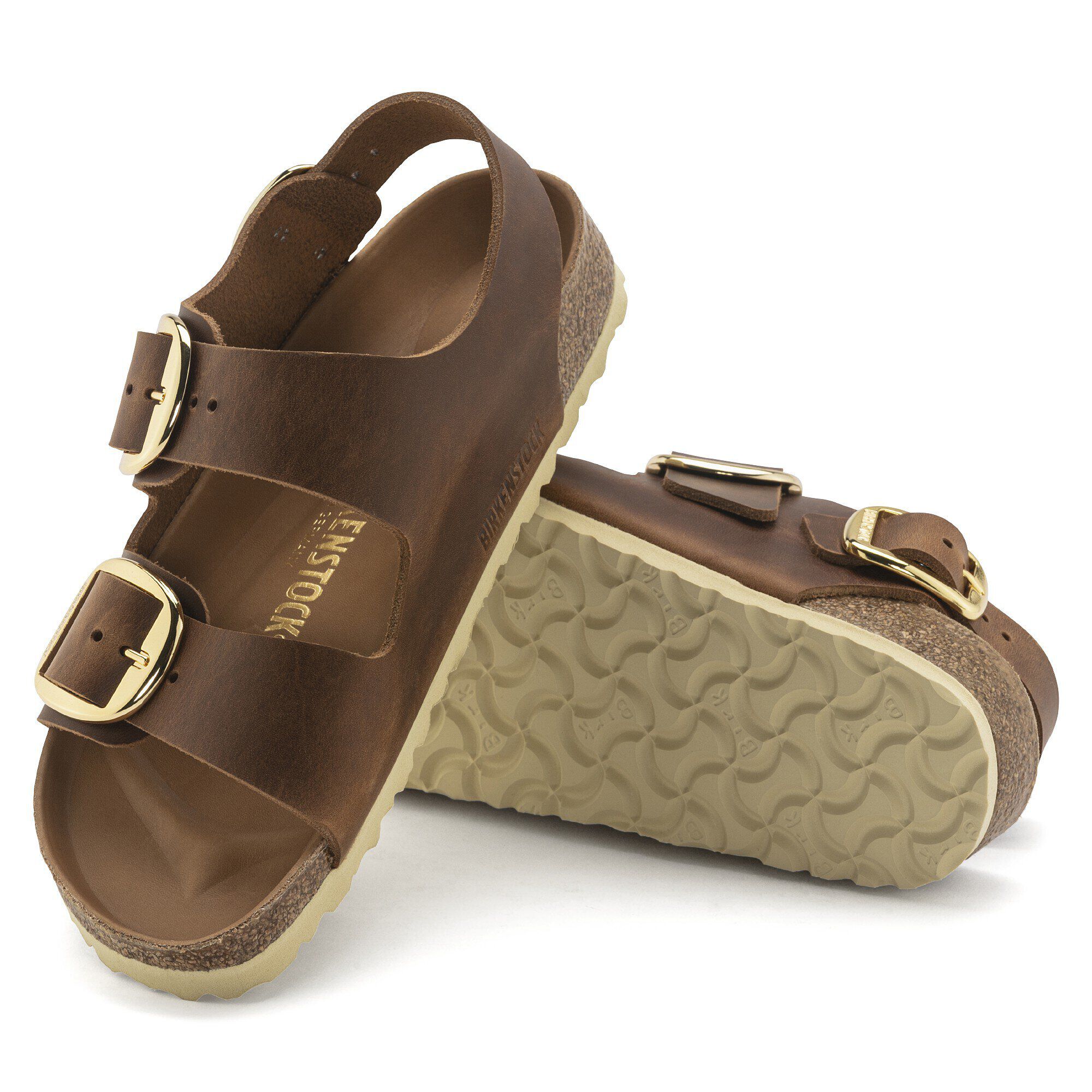 Milano Big Buckle Oiled Leather Cognac BIRKENSTOCK