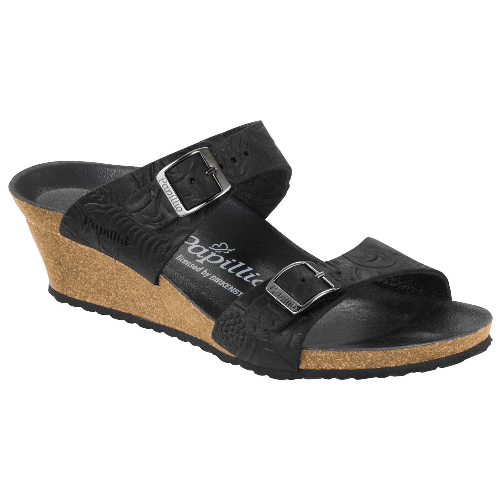Dorothy Embossed Oiled Leather Relief Black