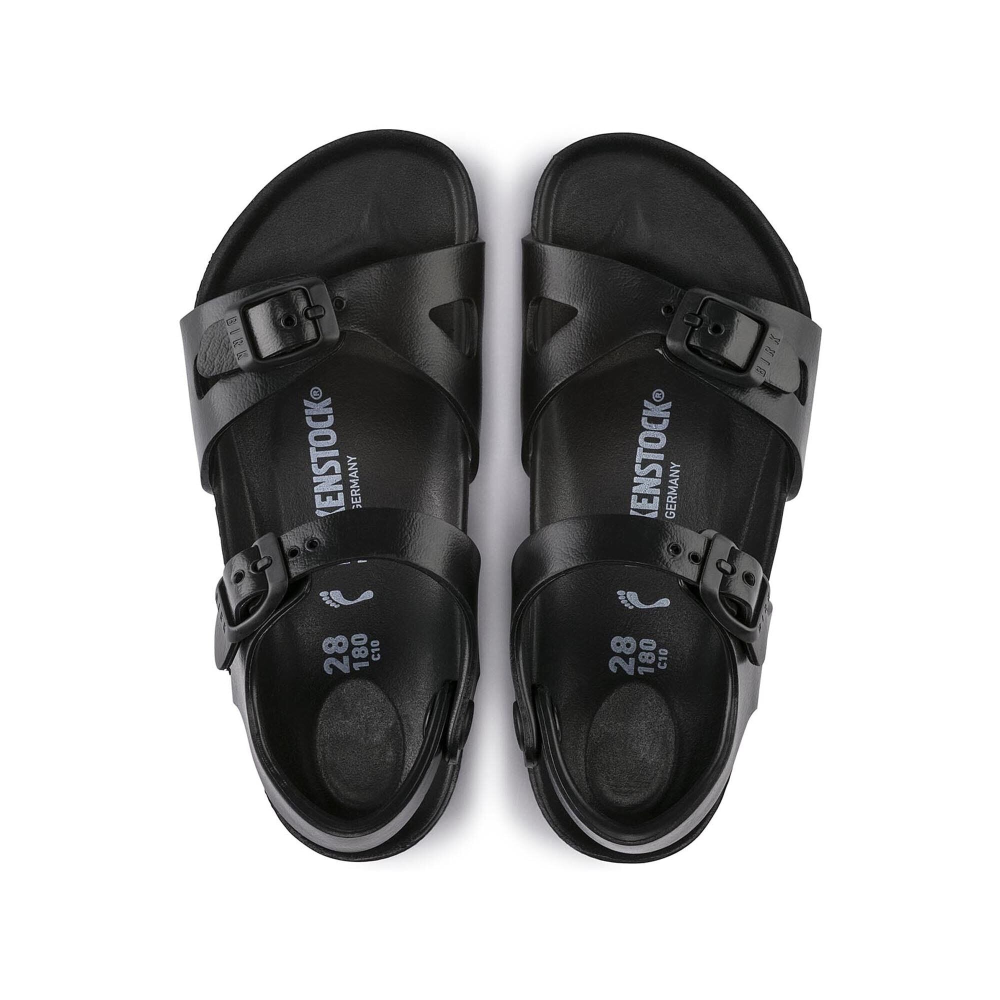 Birkenstock Rio 126113 NAR Kids EVA Two Strap Sandals Black EU 28