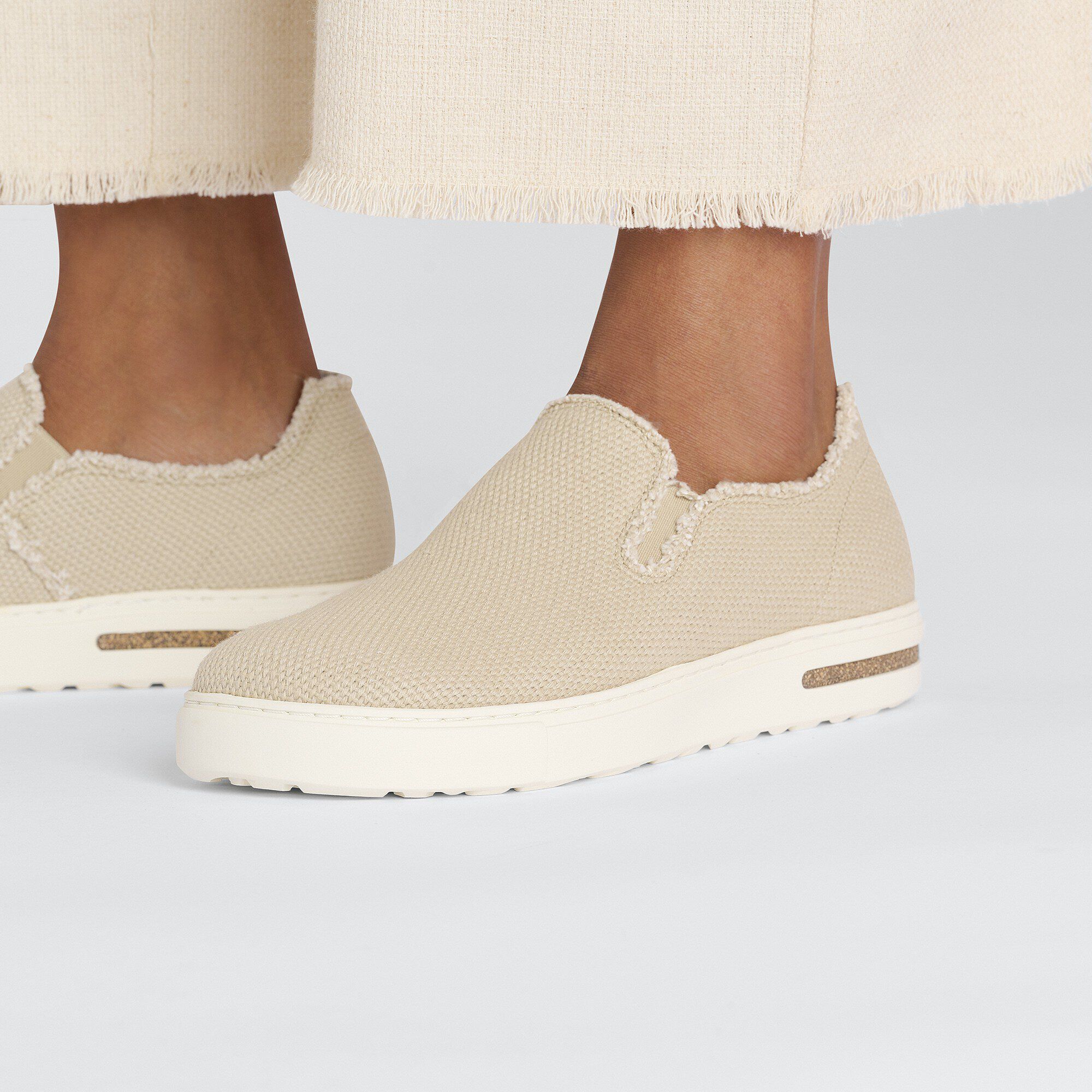 BIRKENSTOCK 1026215KHAKI 関税送料込 Men's Birkenstock Bend Decon Cotton Canvas Slip-On Sneaker