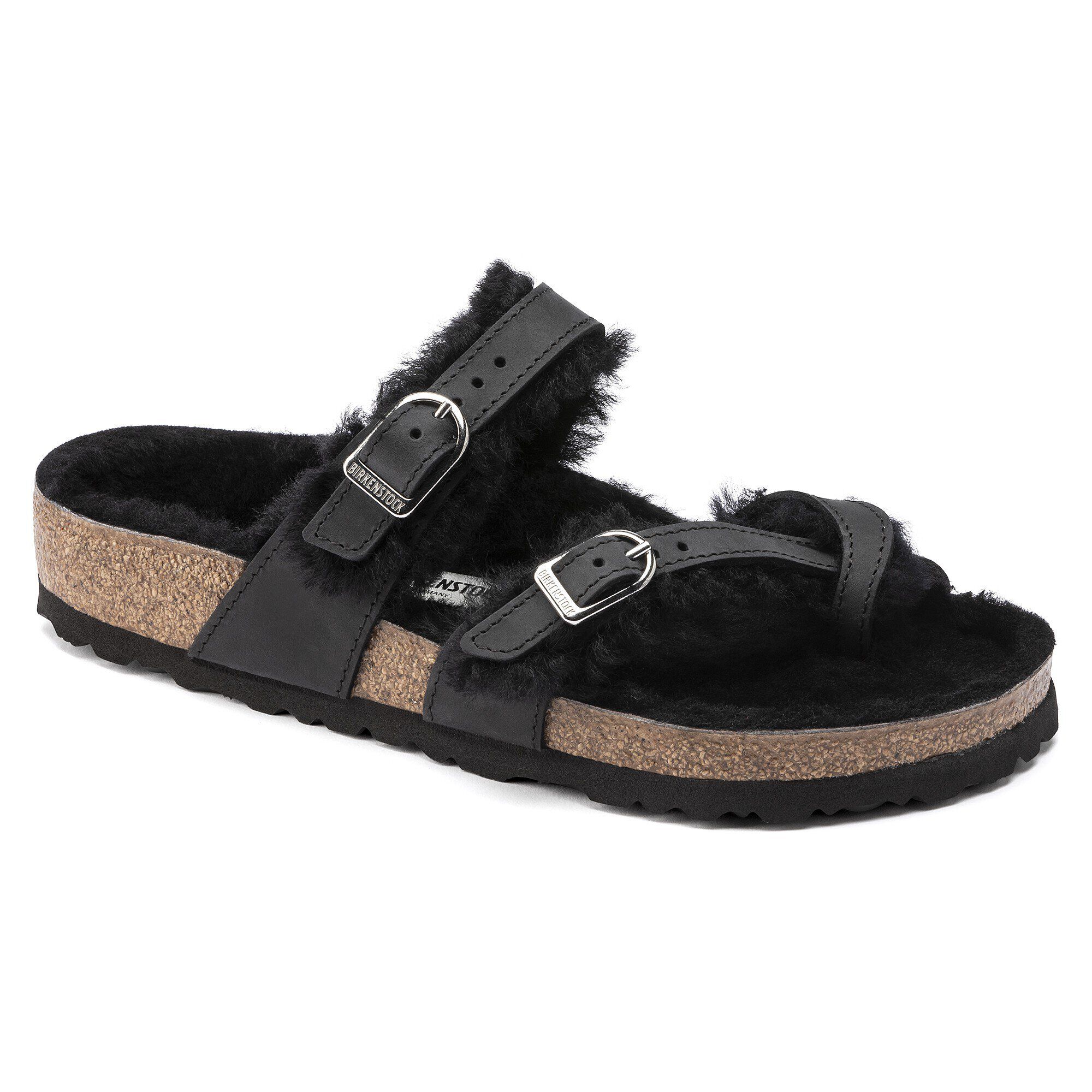 Mayari Shearling Oiled Leather Black