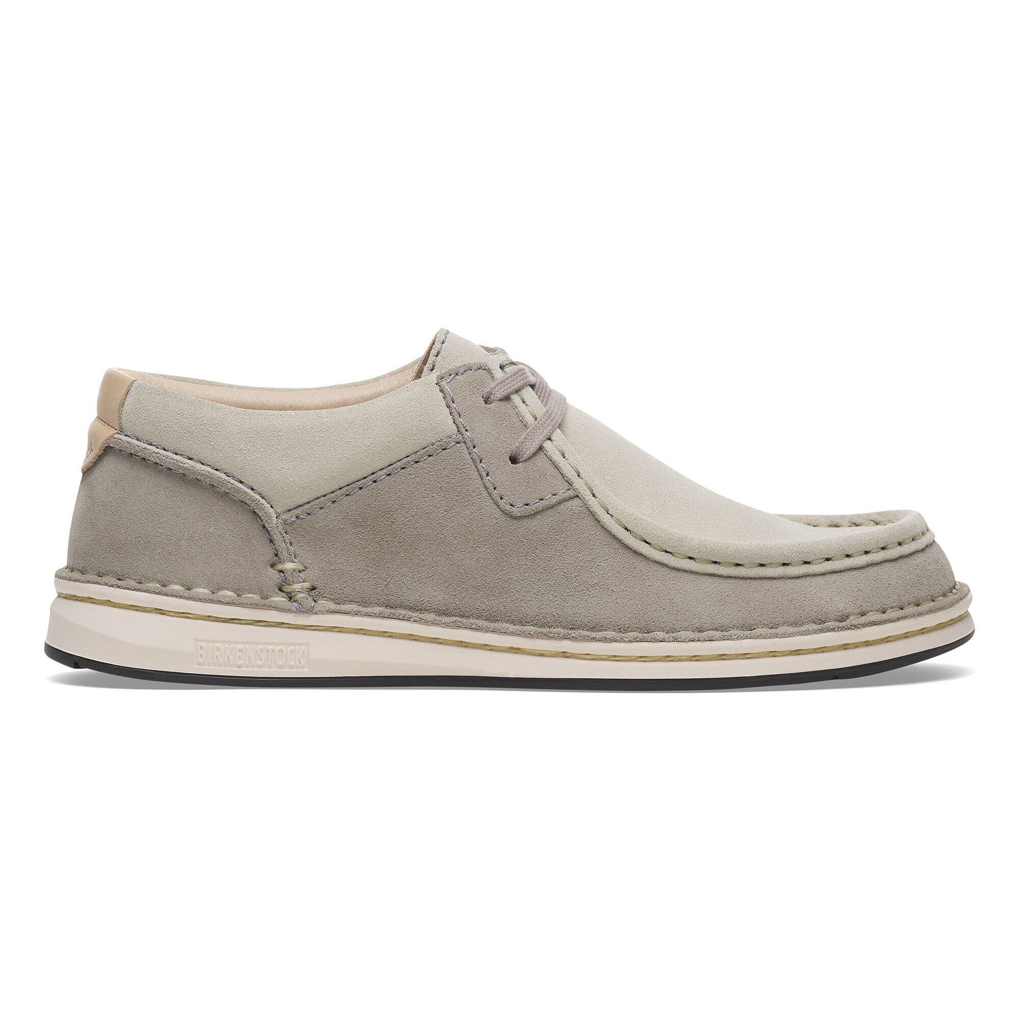 Pasadena Suede Leather Stone Coin/White | BIRKENSTOCK