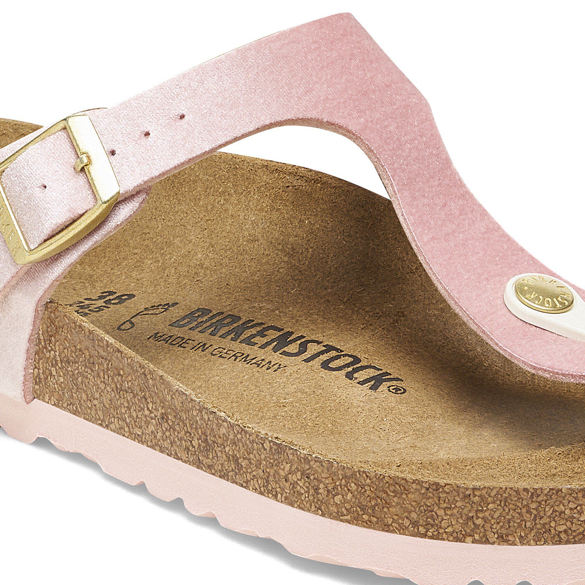 birkenstock washed metallic rose gold gizehGizeh Velvet Light Rose